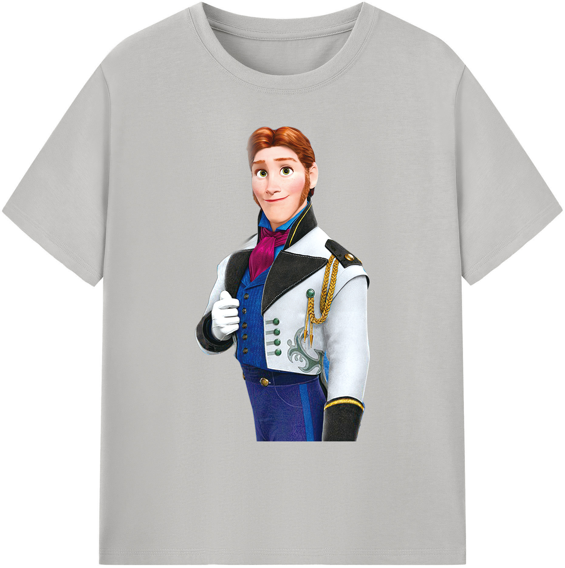 （画像用） アナと雪の女王 アンナ エルサ Frozen Anna Elsa 綿100％ メンズ半袖Tシャツ｜肌触りやわらか＆通気性