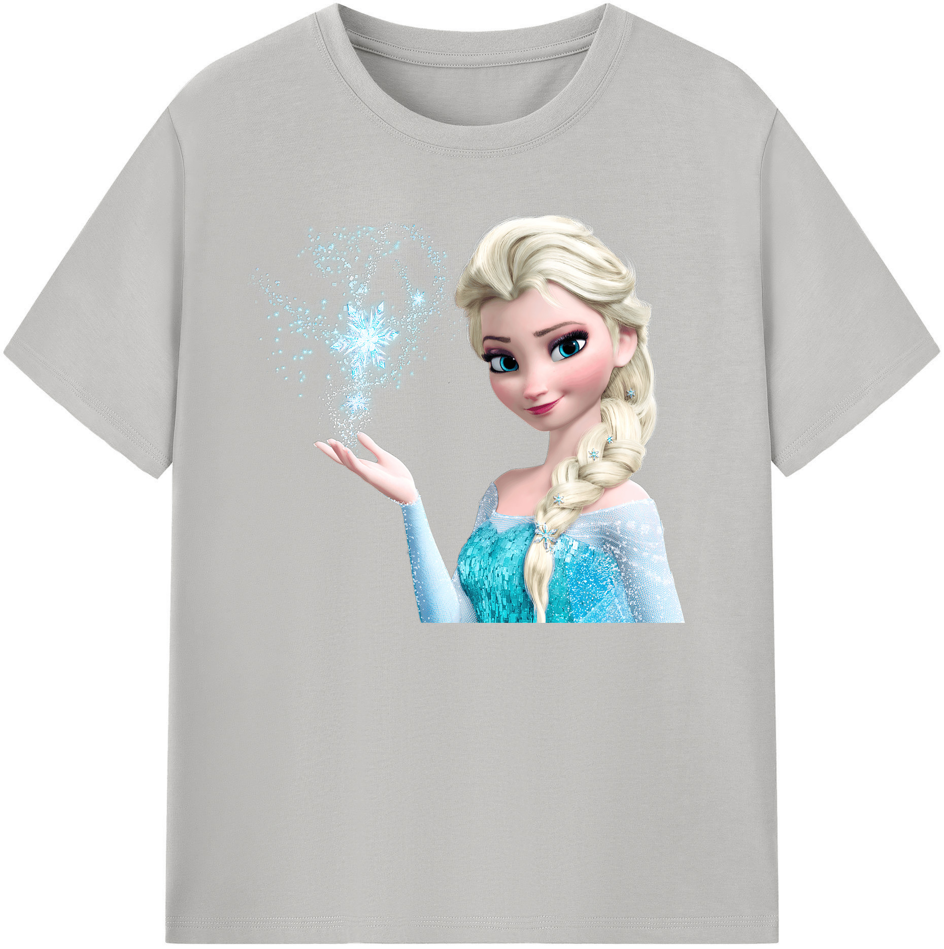 （画像用） アナと雪の女王 アンナ エルサ Frozen Anna Elsa 綿100％ メンズ半袖Tシャツ｜肌触りやわらか＆通気性