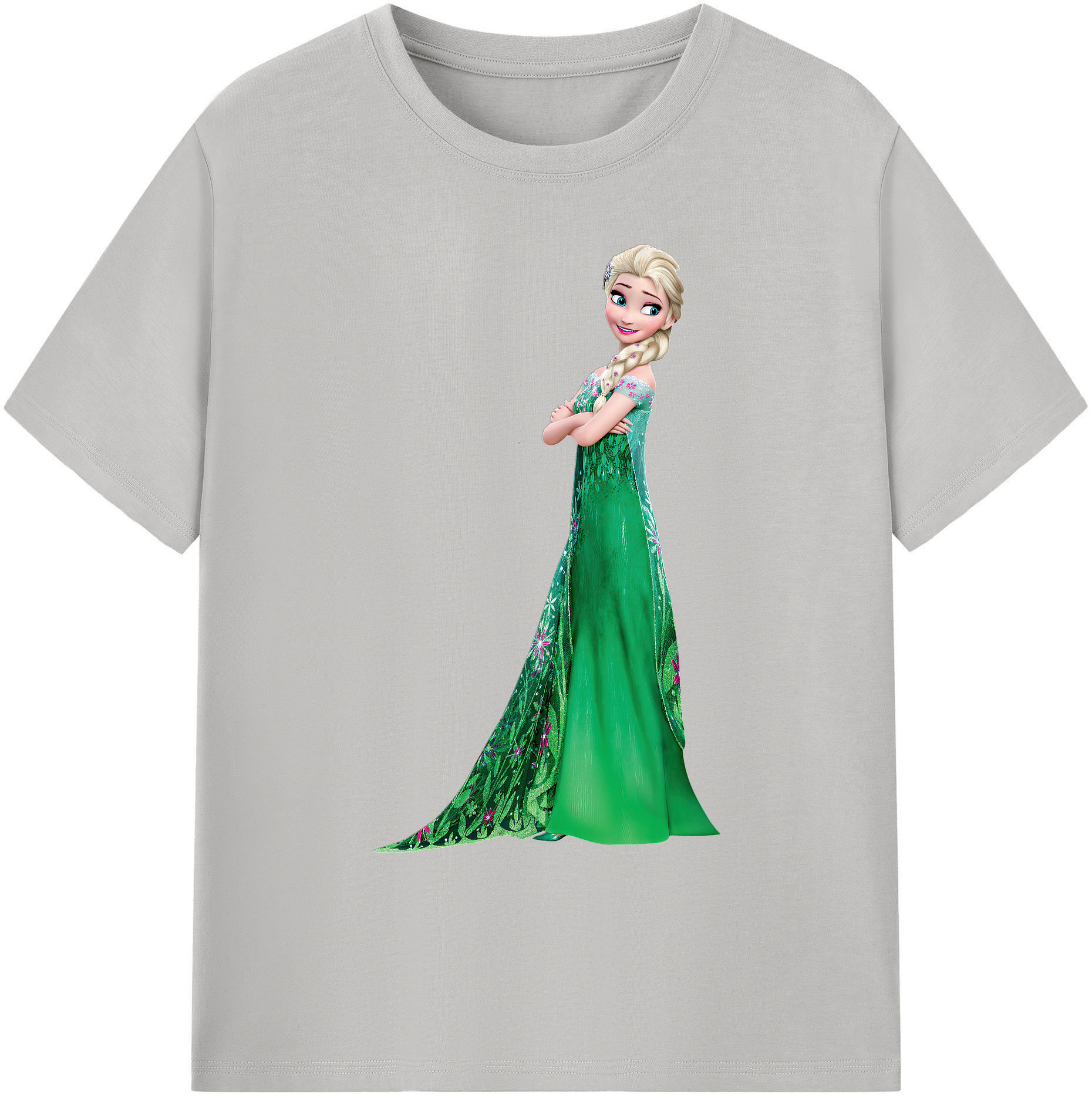 （画像用） アナと雪の女王 アンナ エルサ Frozen Anna Elsa 綿100％ メンズ半袖Tシャツ｜肌触りやわらか＆通気性