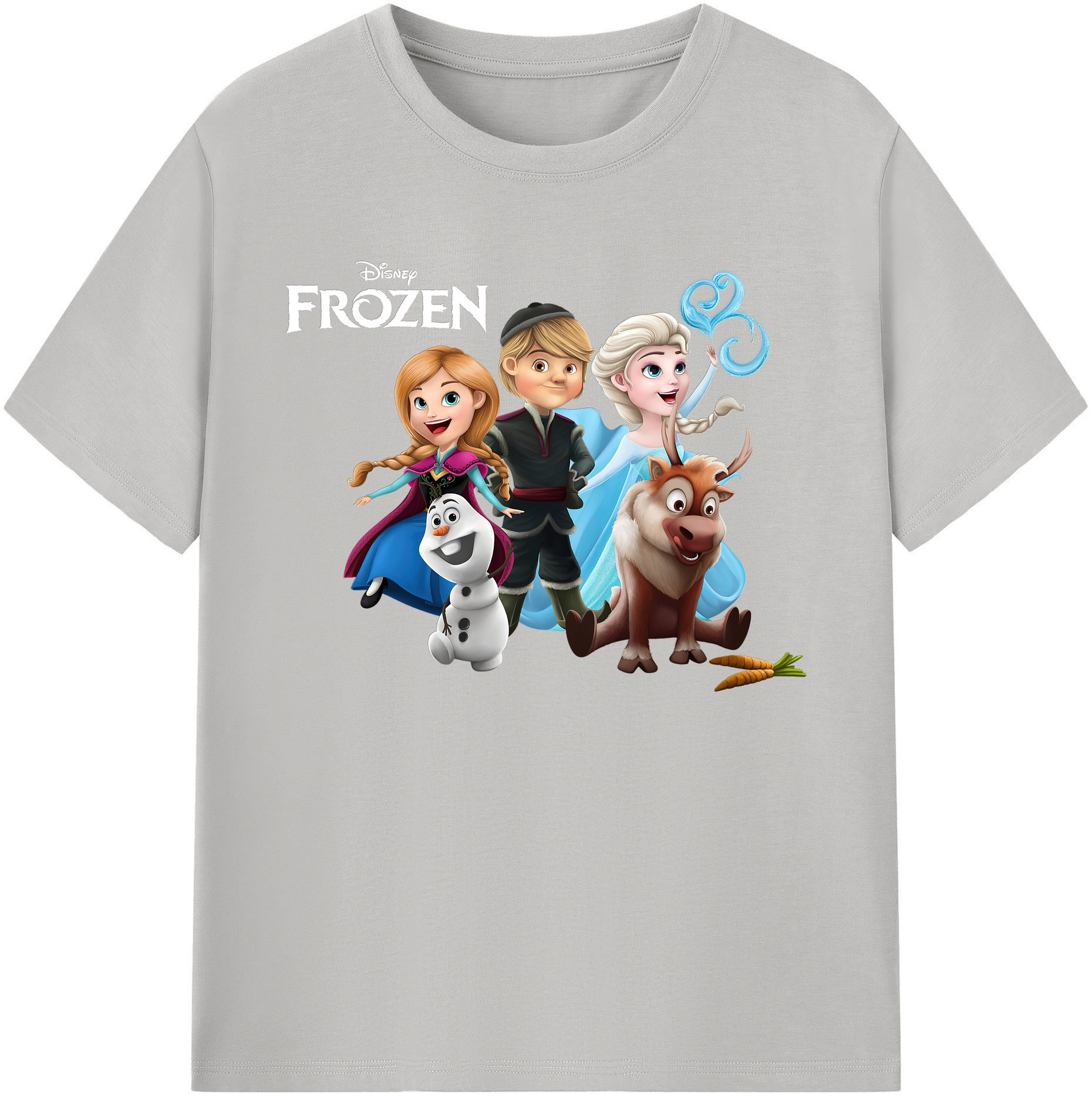 （画像用） アナと雪の女王 アンナ エルサ Frozen Anna Elsa 綿100％ メンズ半袖Tシャツ｜肌触りやわらか＆通気性