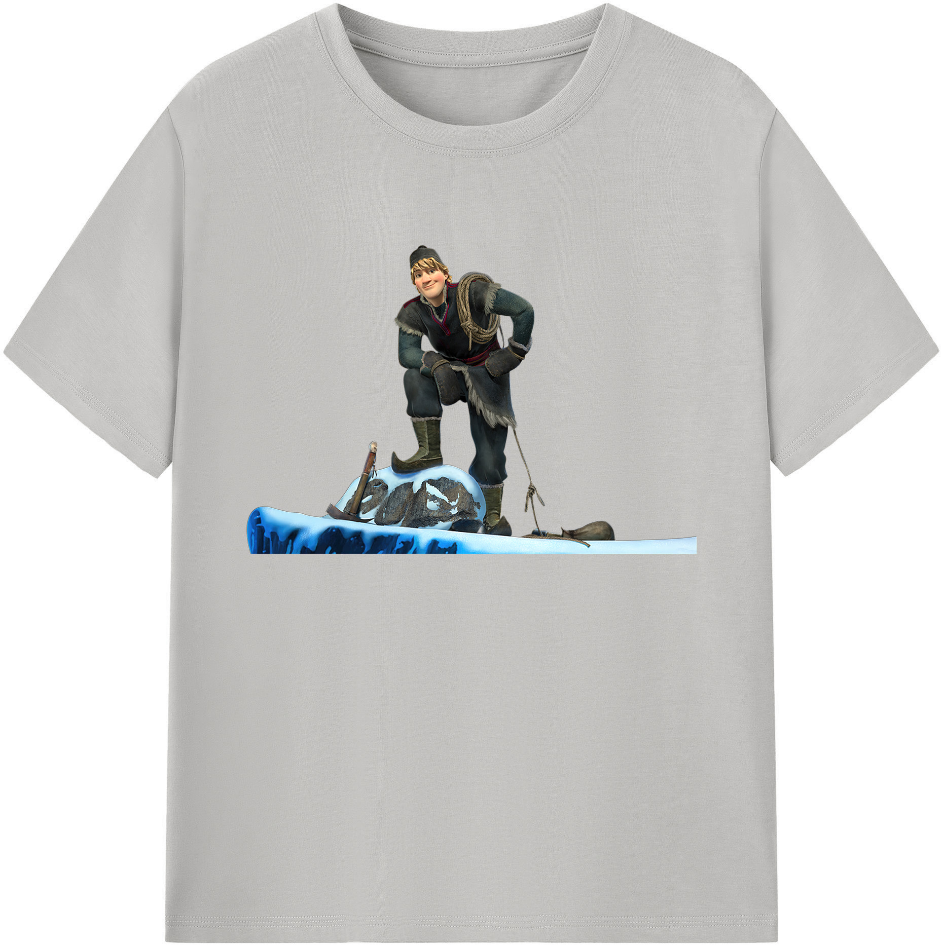 （画像用） アナと雪の女王 アンナ エルサ Frozen Anna Elsa 綿100％ メンズ半袖Tシャツ｜肌触りやわらか＆通気性
