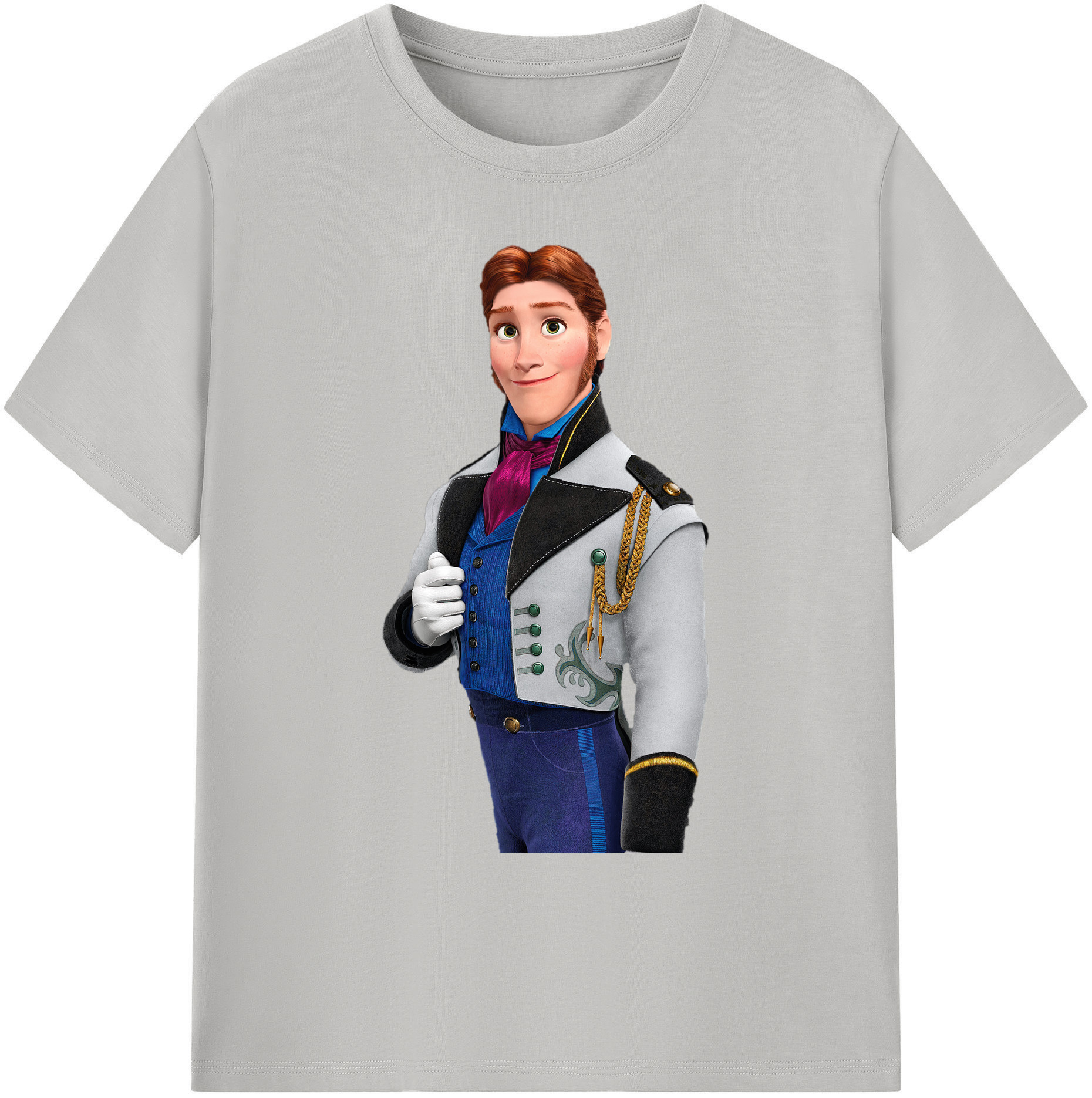（画像用） アナと雪の女王 アンナ エルサ Frozen Anna Elsa 綿100％ メンズ半袖Tシャツ｜肌触りやわらか＆通気性