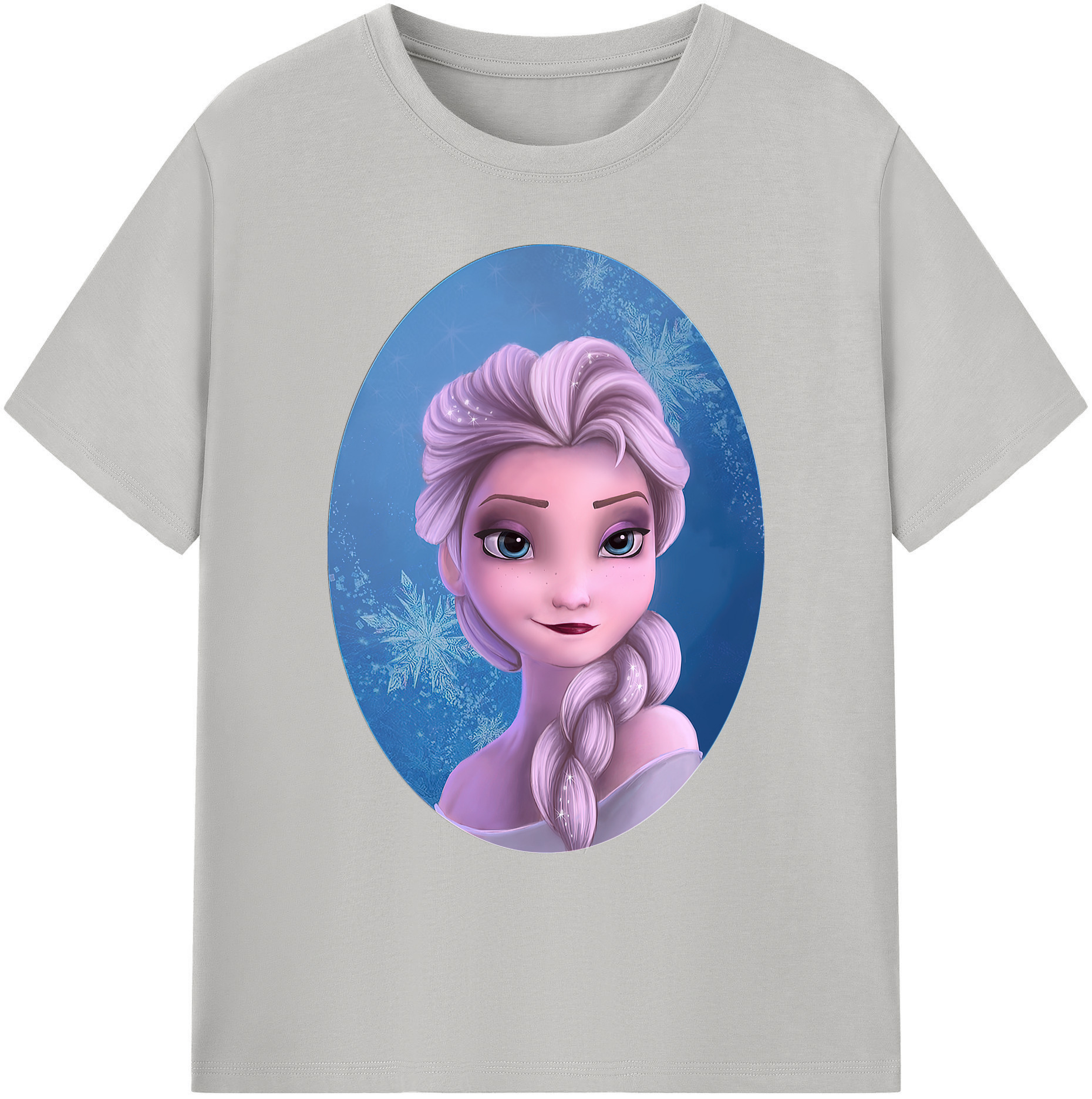 （画像用） アナと雪の女王 アンナ エルサ Frozen Anna Elsa 綿100％ メンズ半袖Tシャツ｜肌触りやわらか＆通気性