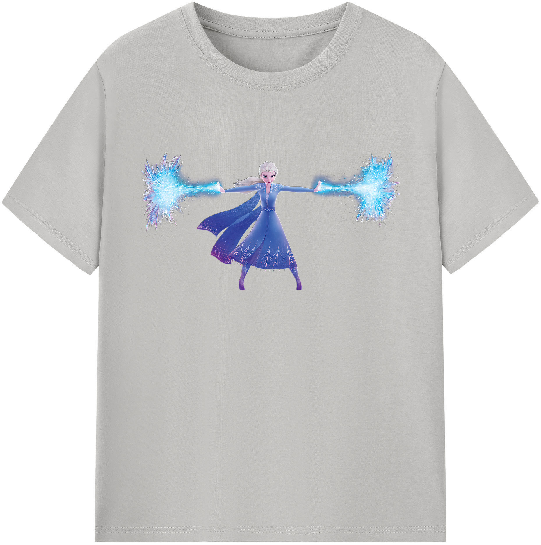 （画像用） アナと雪の女王 アンナ エルサ Frozen Anna Elsa 綿100％ メンズ半袖Tシャツ｜肌触りやわらか＆通気性