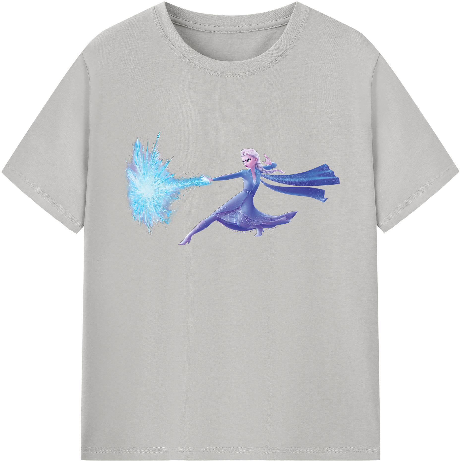 （画像用） アナと雪の女王 アンナ エルサ Frozen Anna Elsa 綿100％ メンズ半袖Tシャツ｜肌触りやわらか＆通気性