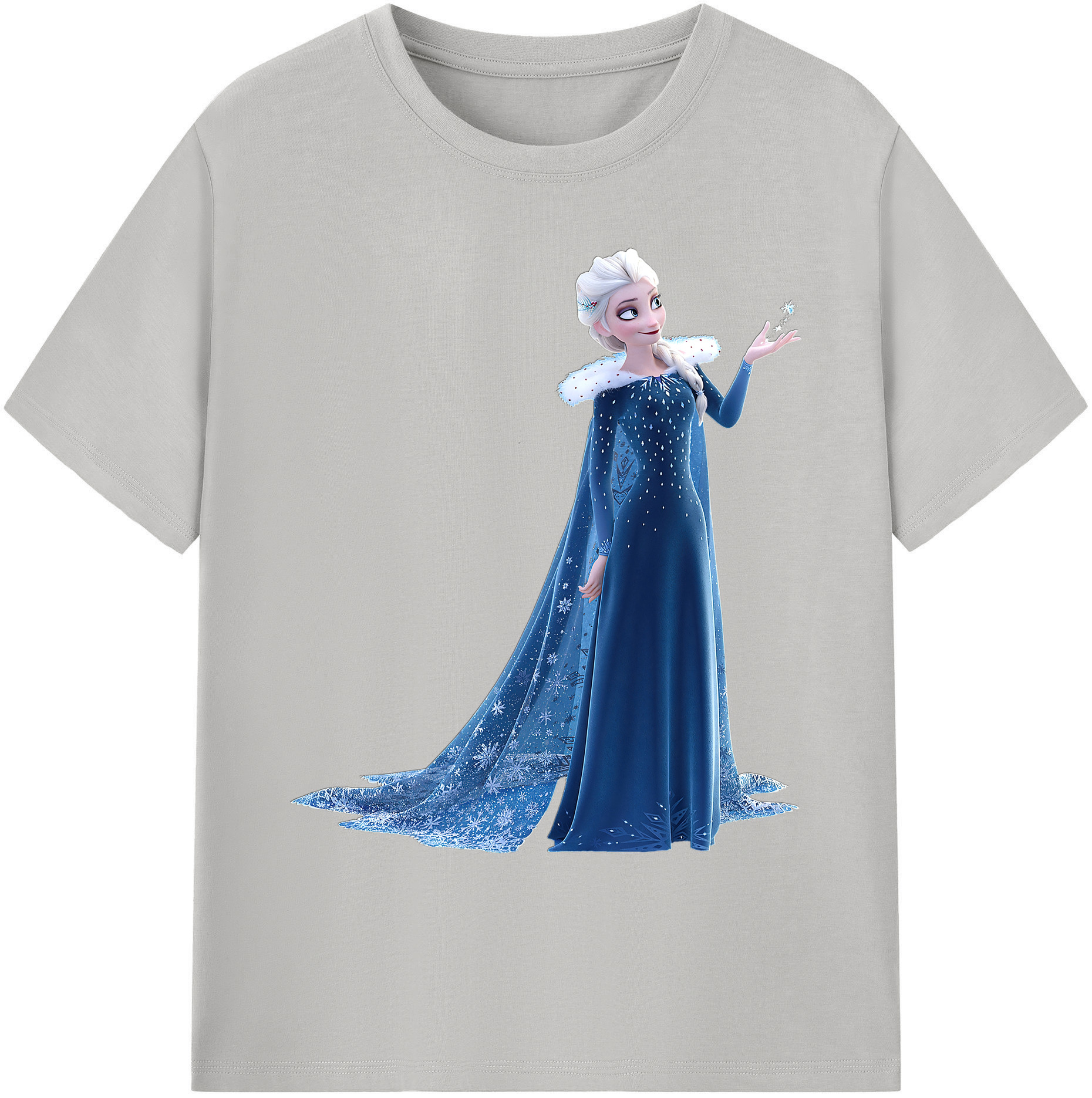 （画像用） アナと雪の女王 アンナ エルサ Frozen Anna Elsa 綿100％ メンズ半袖Tシャツ｜肌触りやわらか＆通気性