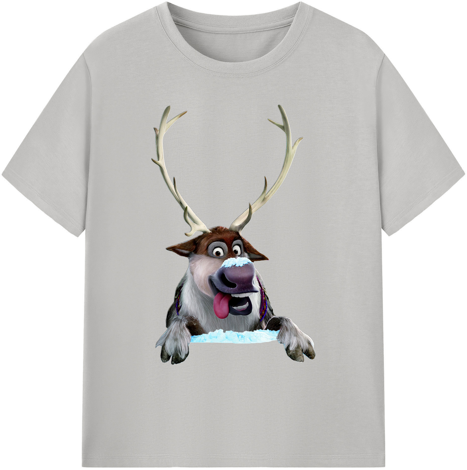 （画像用） アナと雪の女王 アンナ エルサ Frozen Anna Elsa 綿100％ メンズ半袖Tシャツ｜肌触りやわらか＆通気性
