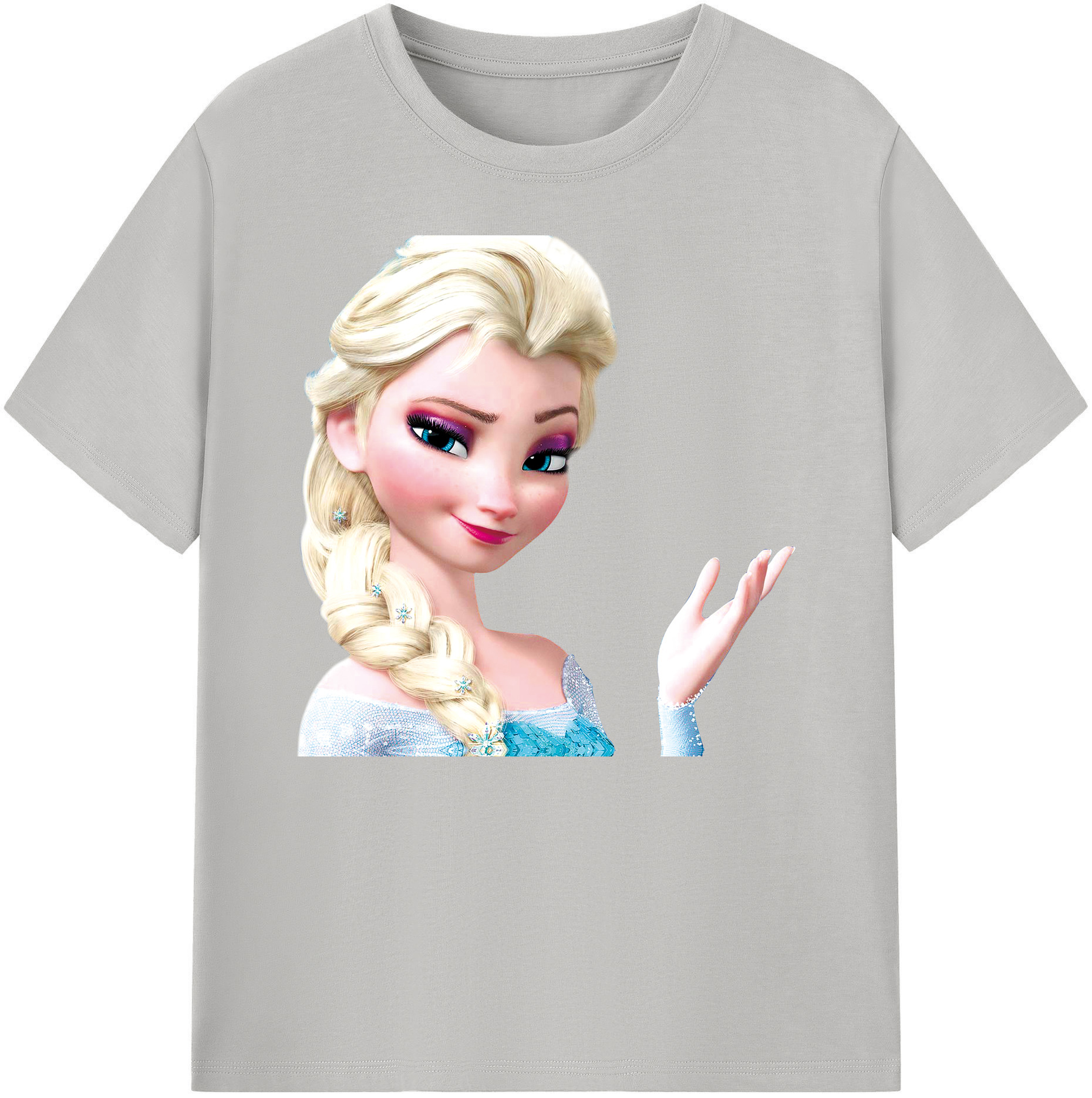 （画像用） アナと雪の女王 アンナ エルサ Frozen Anna Elsa 綿100％ メンズ半袖Tシャツ｜肌触りやわらか＆通気性
