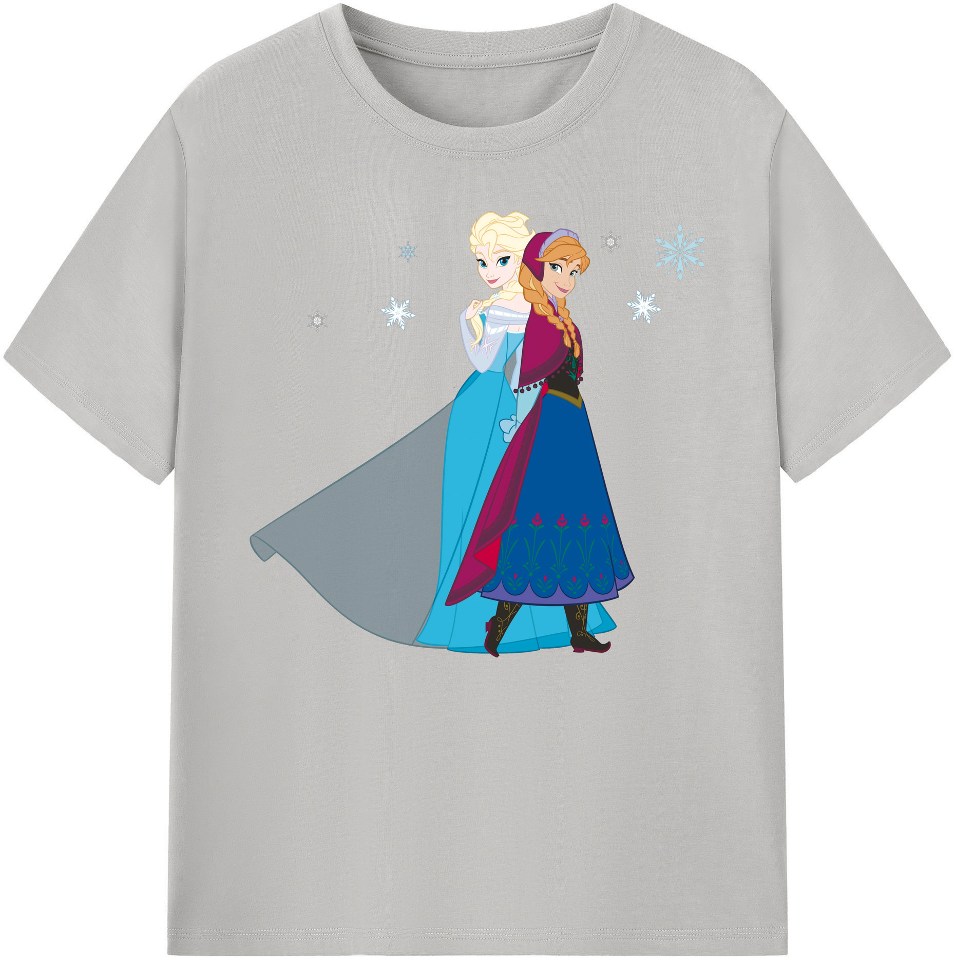 （画像用） アナと雪の女王 アンナ エルサ Frozen Anna Elsa 綿100％ メンズ半袖Tシャツ｜肌触りやわらか＆通気性