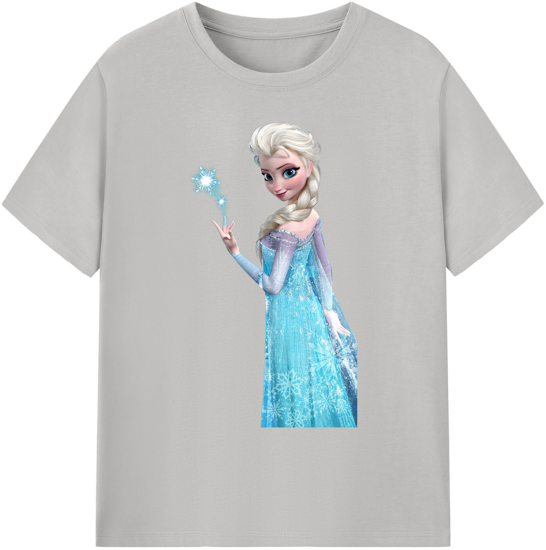 （画像用） アナと雪の女王 アンナ エルサ Frozen Anna Elsa 綿100％ メンズ半袖Tシャツ｜肌触りやわらか＆通気性