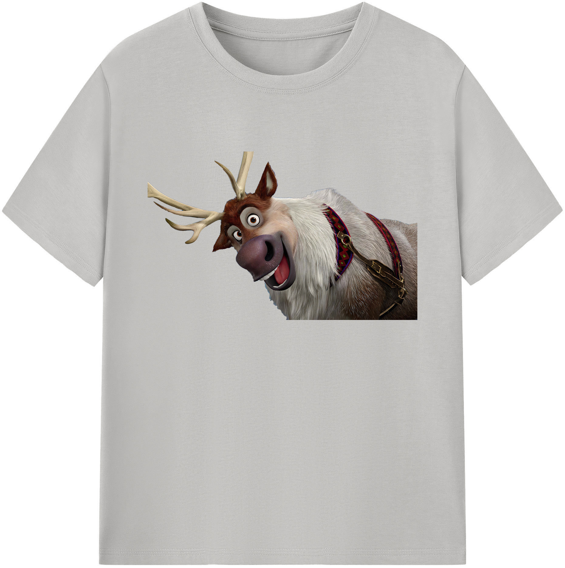 （画像用） アナと雪の女王 アンナ エルサ Frozen Anna Elsa 綿100％ メンズ半袖Tシャツ｜肌触りやわらか＆通気性
