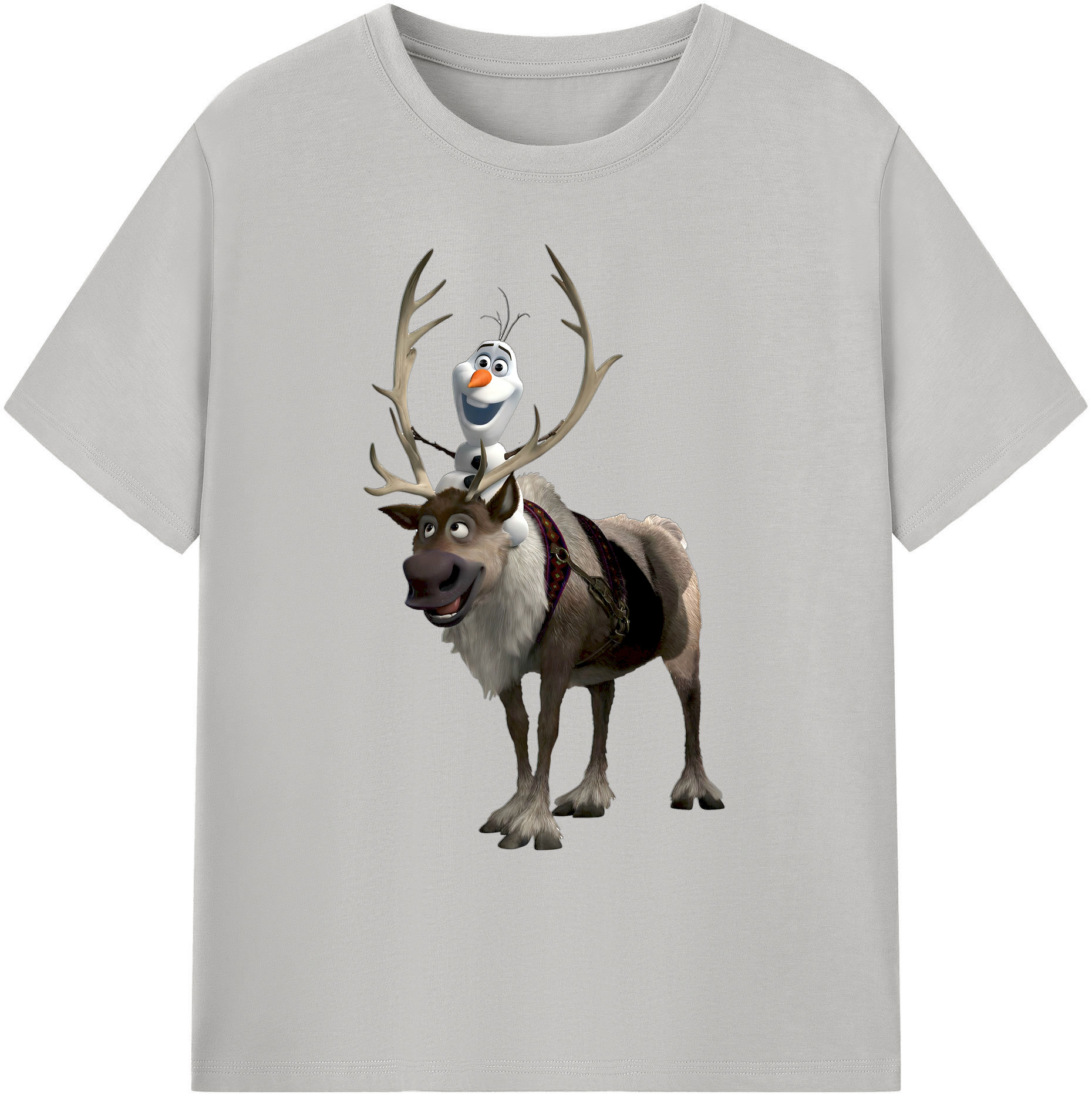 （画像用） アナと雪の女王 アンナ エルサ Frozen Anna Elsa 綿100％ メンズ半袖Tシャツ｜肌触りやわらか＆通気性