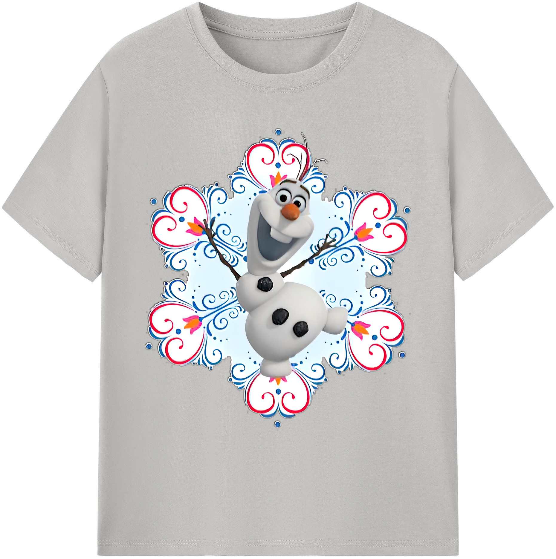 （画像用） アナと雪の女王 アンナ エルサ Frozen Anna Elsa 綿100％ メンズ半袖Tシャツ｜肌触りやわらか＆通気性