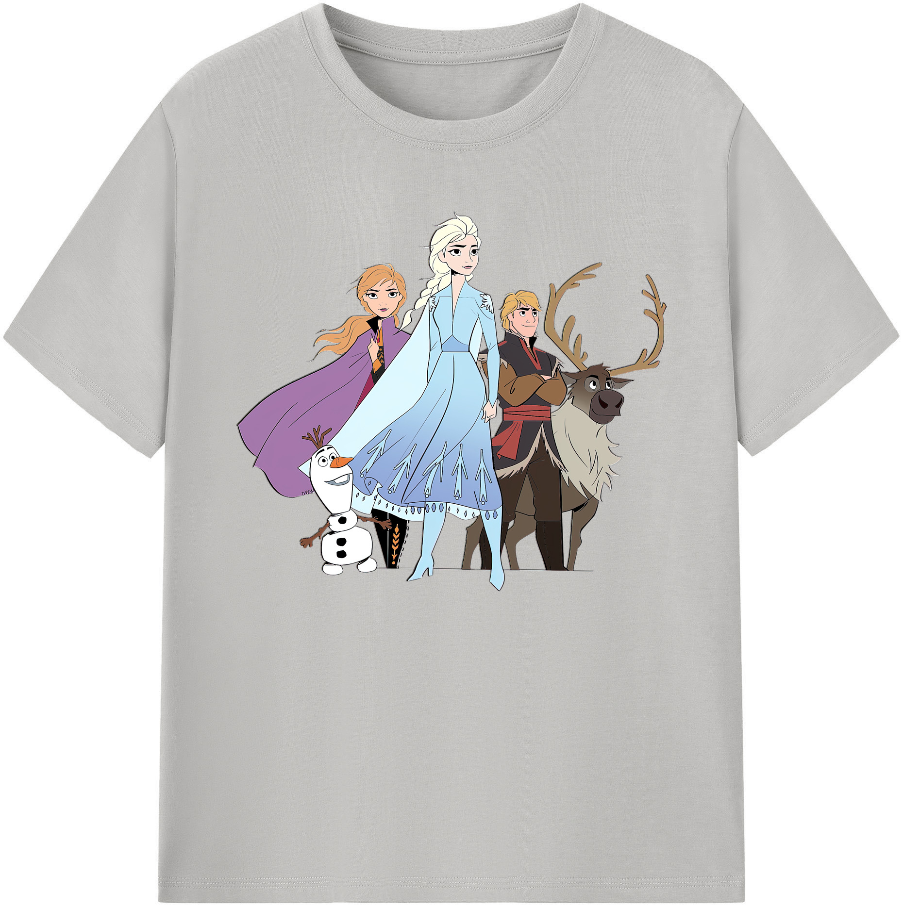 （画像用） アナと雪の女王 アンナ エルサ Frozen Anna Elsa 綿100％ メンズ半袖Tシャツ｜肌触りやわらか＆通気性