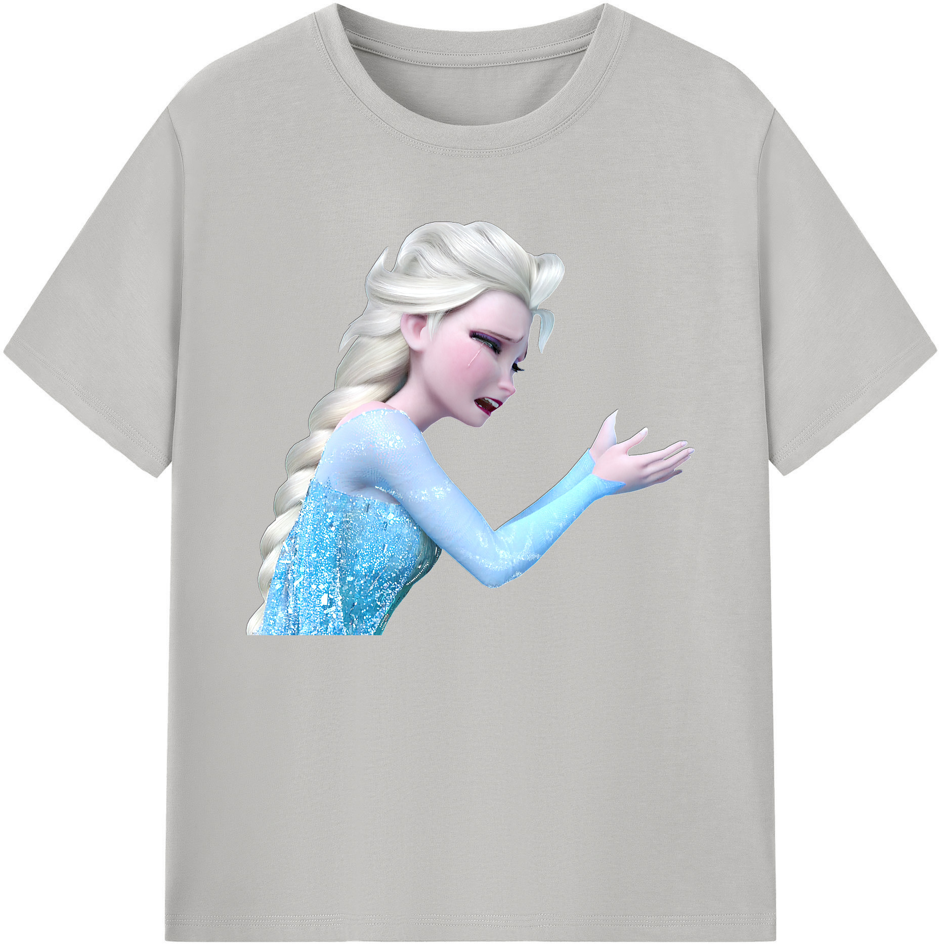 （画像用） アナと雪の女王 アンナ エルサ Frozen Anna Elsa 綿100％ メンズ半袖Tシャツ｜肌触りやわらか＆通気性
