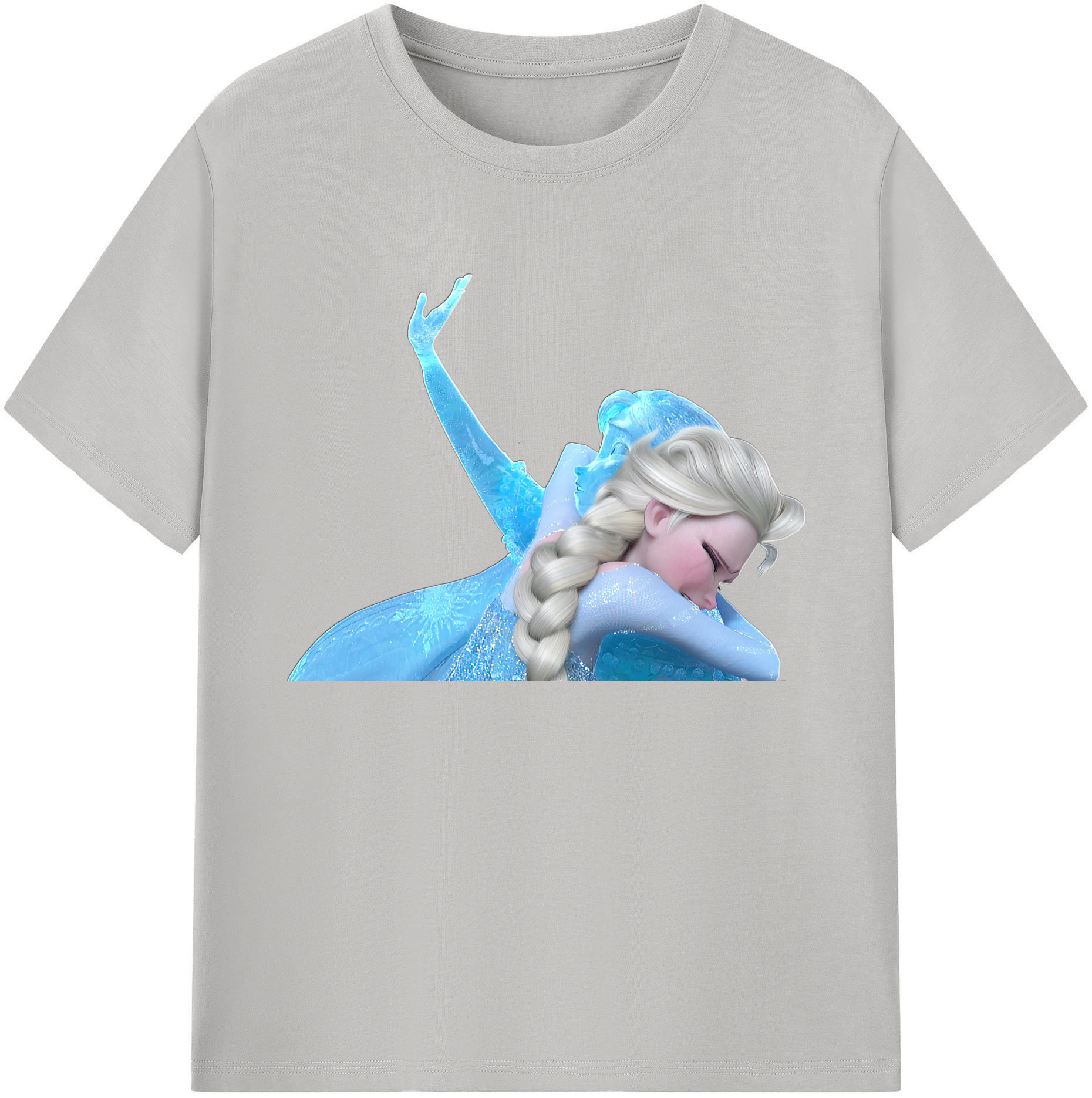 （画像用） アナと雪の女王 アンナ エルサ Frozen Anna Elsa 綿100％ メンズ半袖Tシャツ｜肌触りやわらか＆通気性