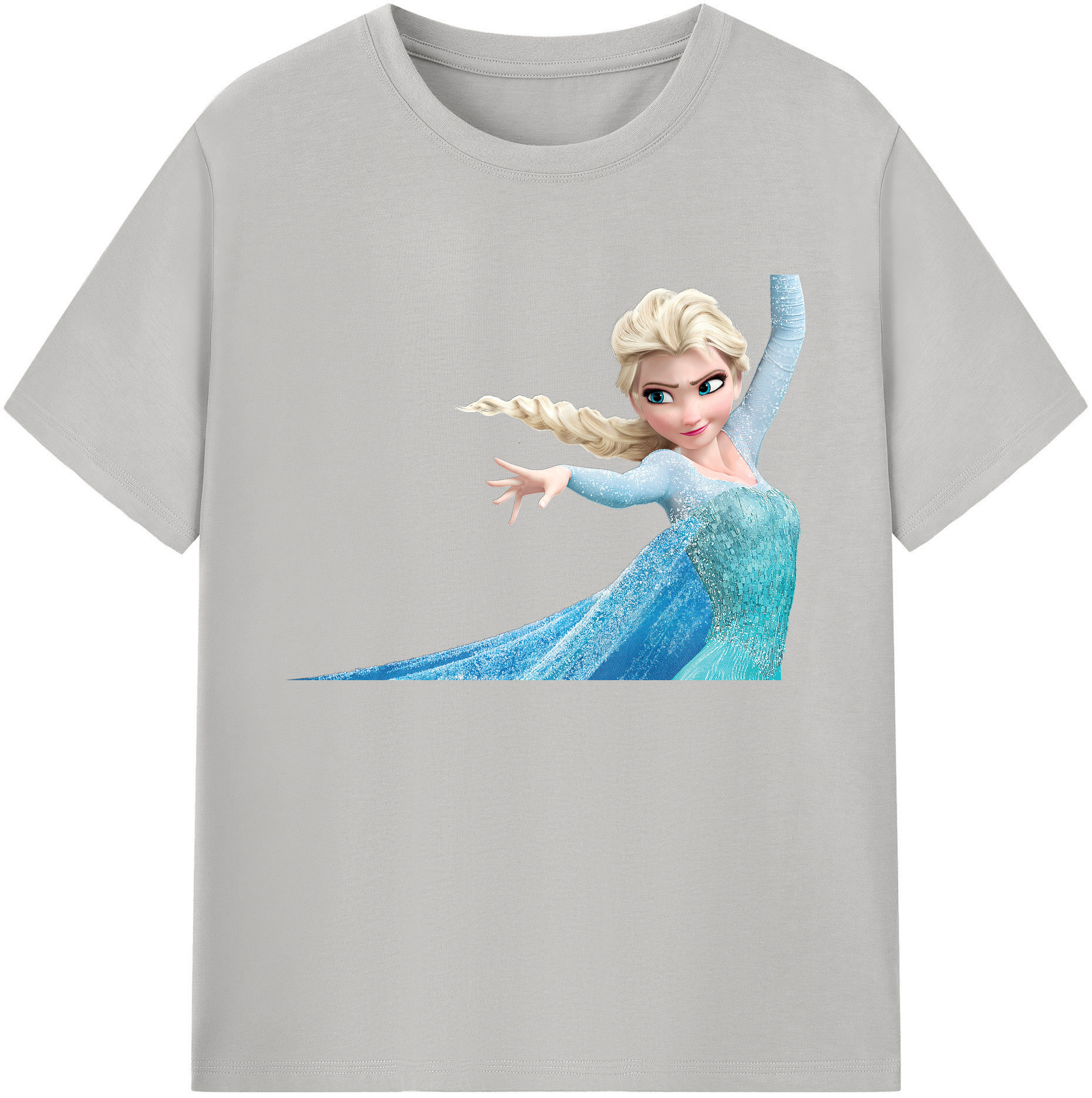 （画像用） アナと雪の女王 アンナ エルサ Frozen Anna Elsa 綿100％ メンズ半袖Tシャツ｜肌触りやわらか＆通気性