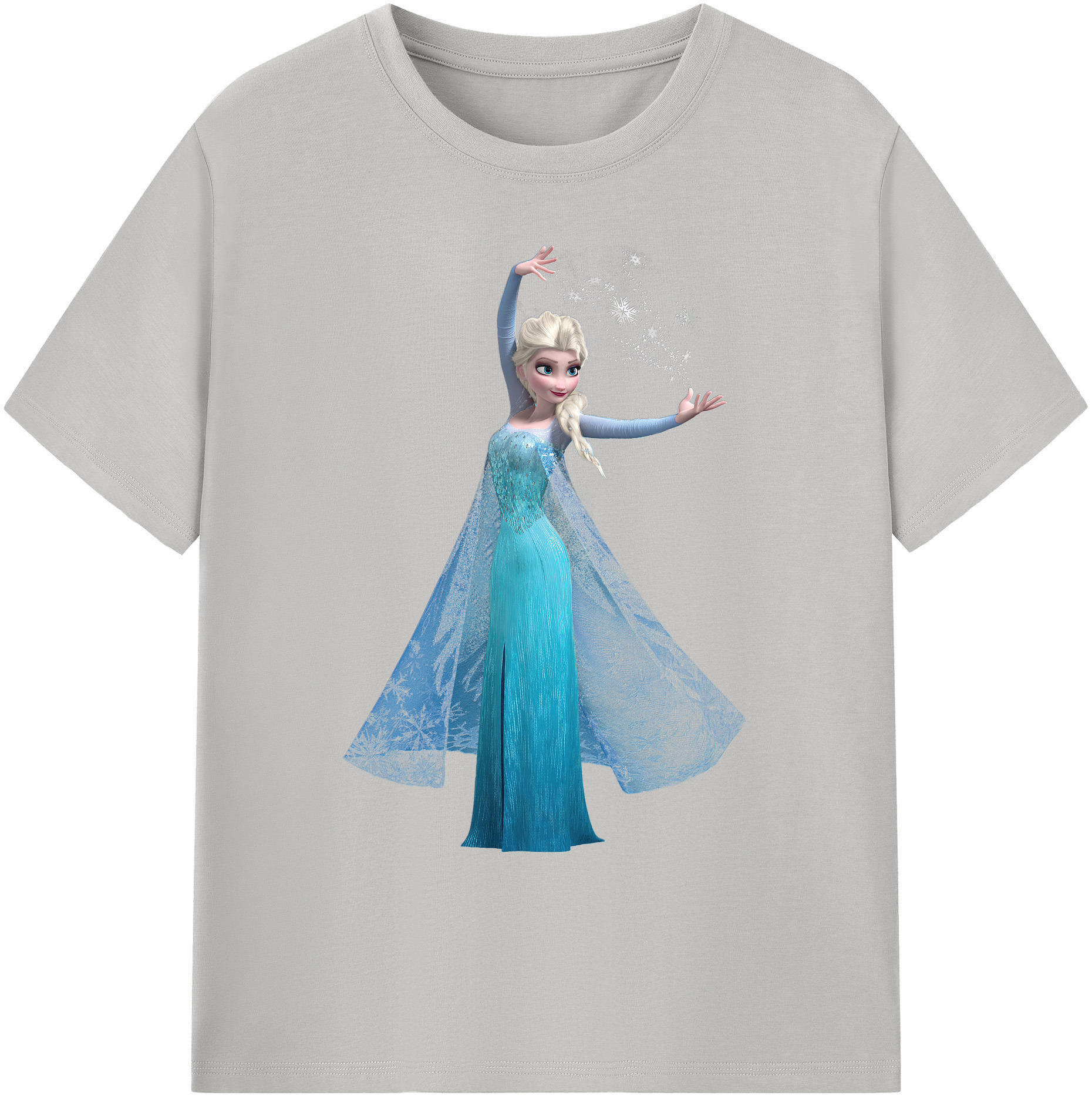 （画像用） アナと雪の女王 アンナ エルサ Frozen Anna Elsa 綿100％ メンズ半袖Tシャツ｜肌触りやわらか＆通気性