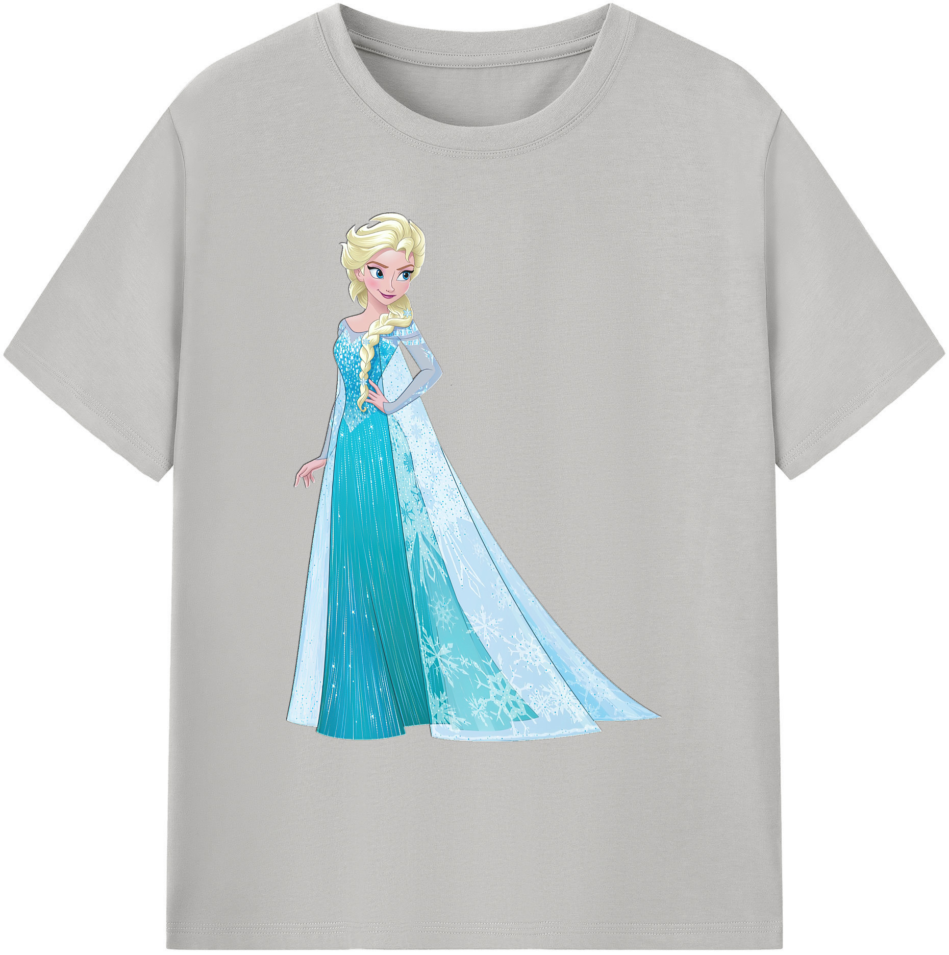 （画像用） アナと雪の女王 アンナ エルサ Frozen Anna Elsa 綿100％ メンズ半袖Tシャツ｜肌触りやわらか＆通気性