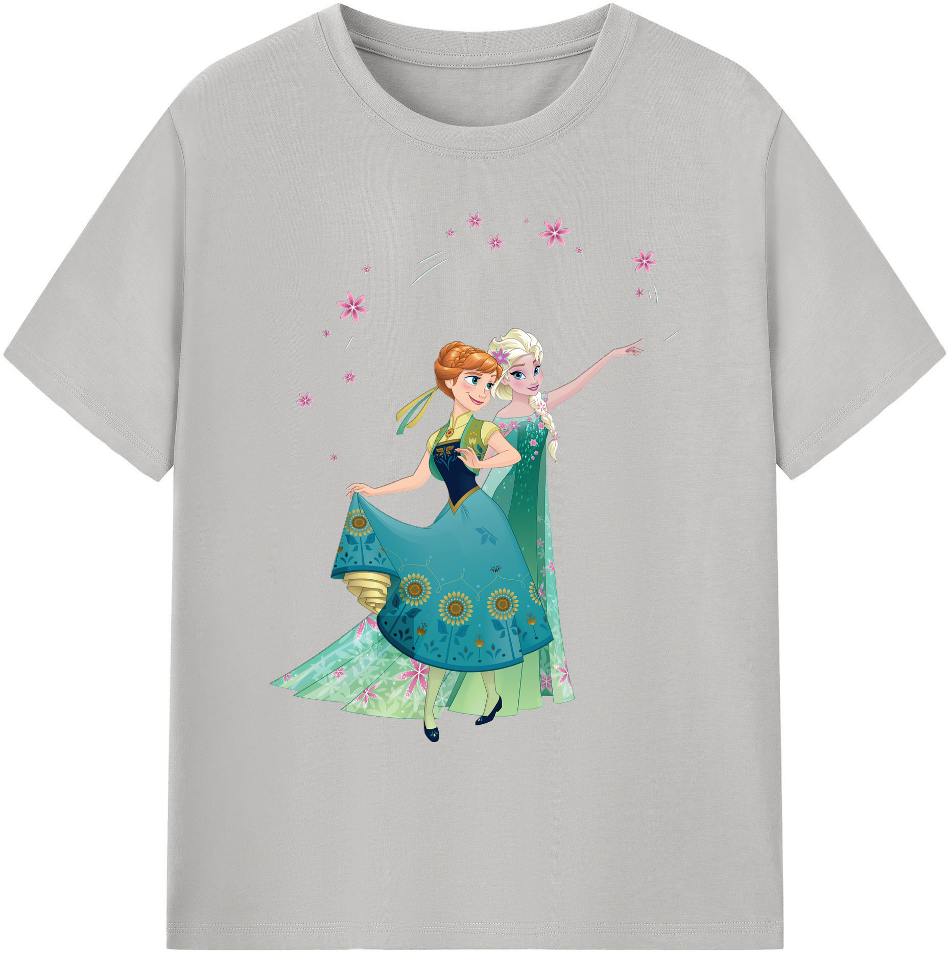（画像用） アナと雪の女王 アンナ エルサ Frozen Anna Elsa 綿100％ メンズ半袖Tシャツ｜肌触りやわらか＆通気性