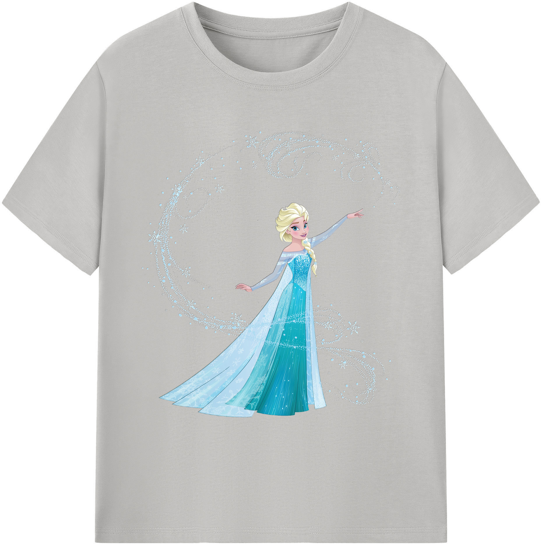 （画像用） アナと雪の女王 アンナ エルサ Frozen Anna Elsa 綿100％ メンズ半袖Tシャツ｜肌触りやわらか＆通気性