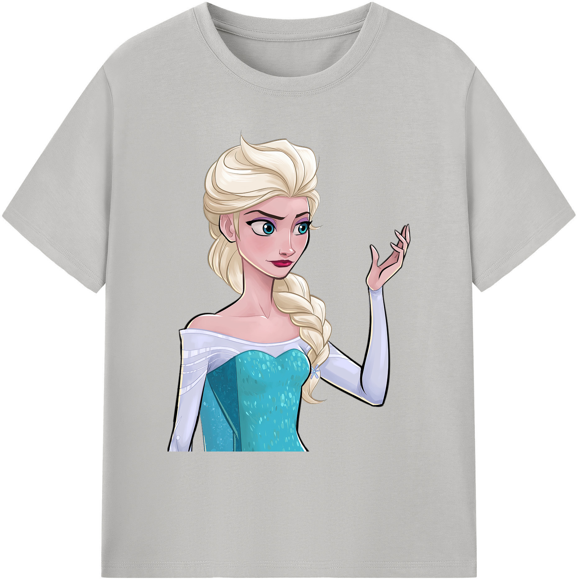 （画像用） アナと雪の女王 アンナ エルサ Frozen Anna Elsa 綿100％ メンズ半袖Tシャツ｜肌触りやわらか＆通気性