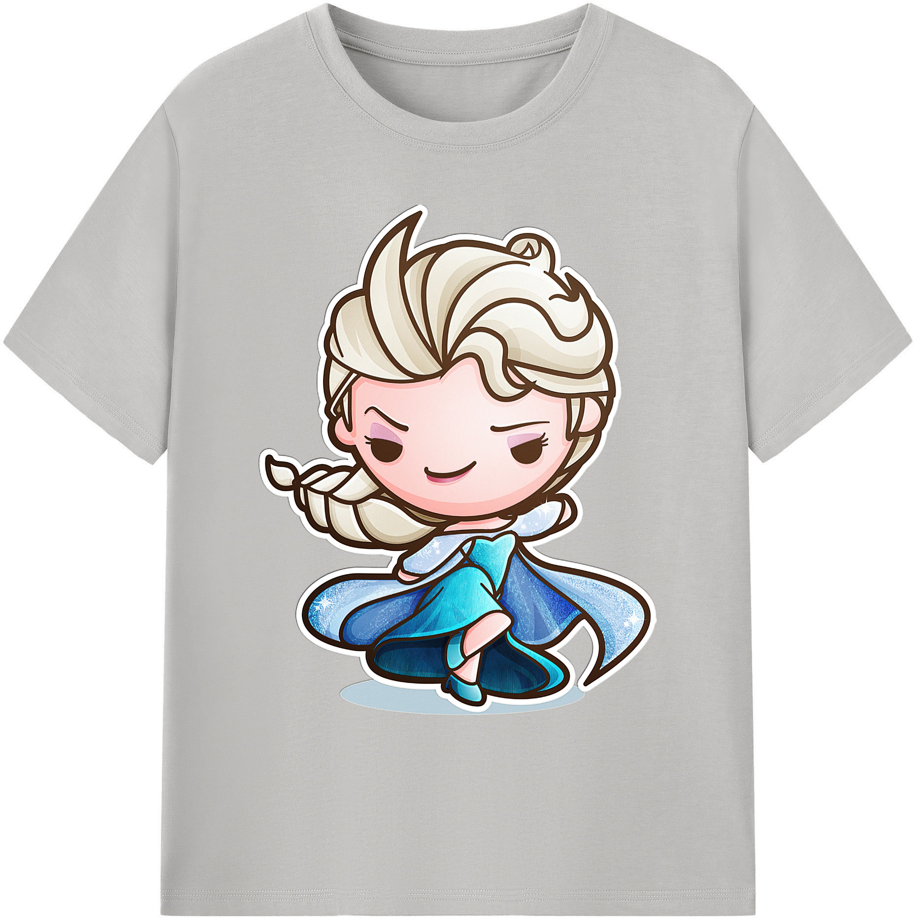 （画像用） アナと雪の女王 アンナ エルサ Frozen Anna Elsa 綿100％ メンズ半袖Tシャツ｜肌触りやわらか＆通気性