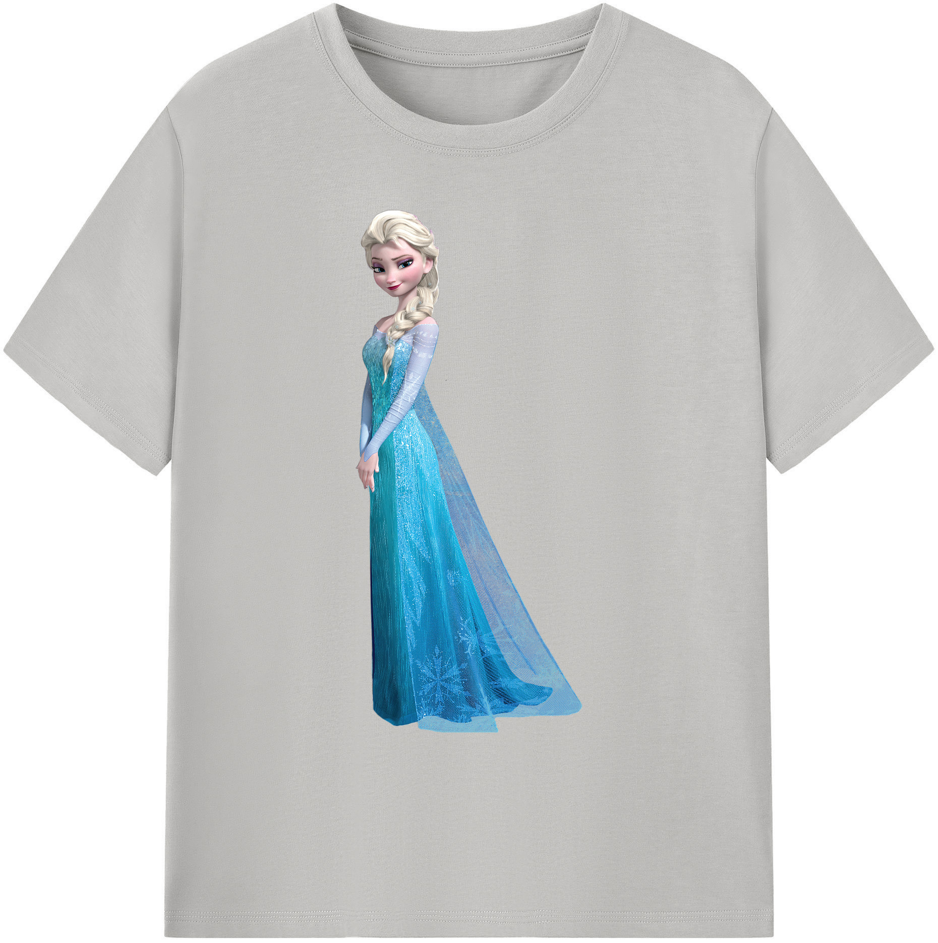 （画像用） アナと雪の女王 アンナ エルサ Frozen Anna Elsa 綿100％ メンズ半袖Tシャツ｜肌触りやわらか＆通気性