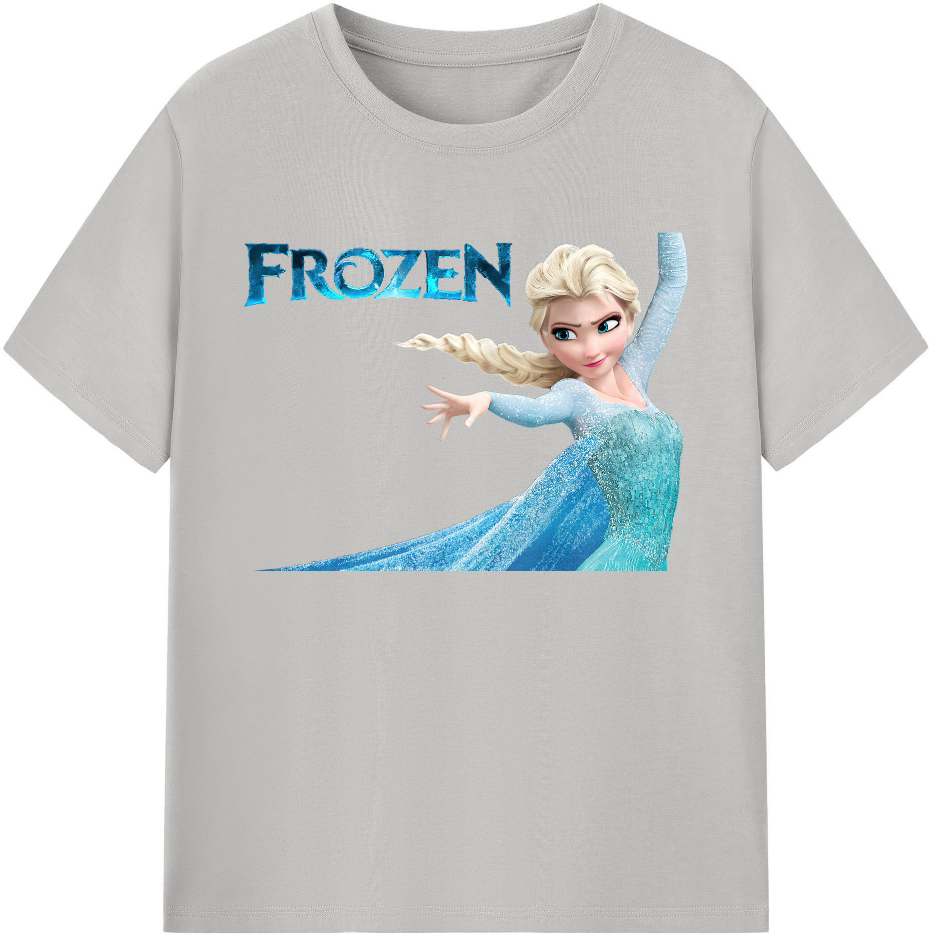 （画像用） アナと雪の女王 アンナ エルサ Frozen Anna Elsa 綿100％ メンズ半袖Tシャツ｜肌触りやわらか＆通気性