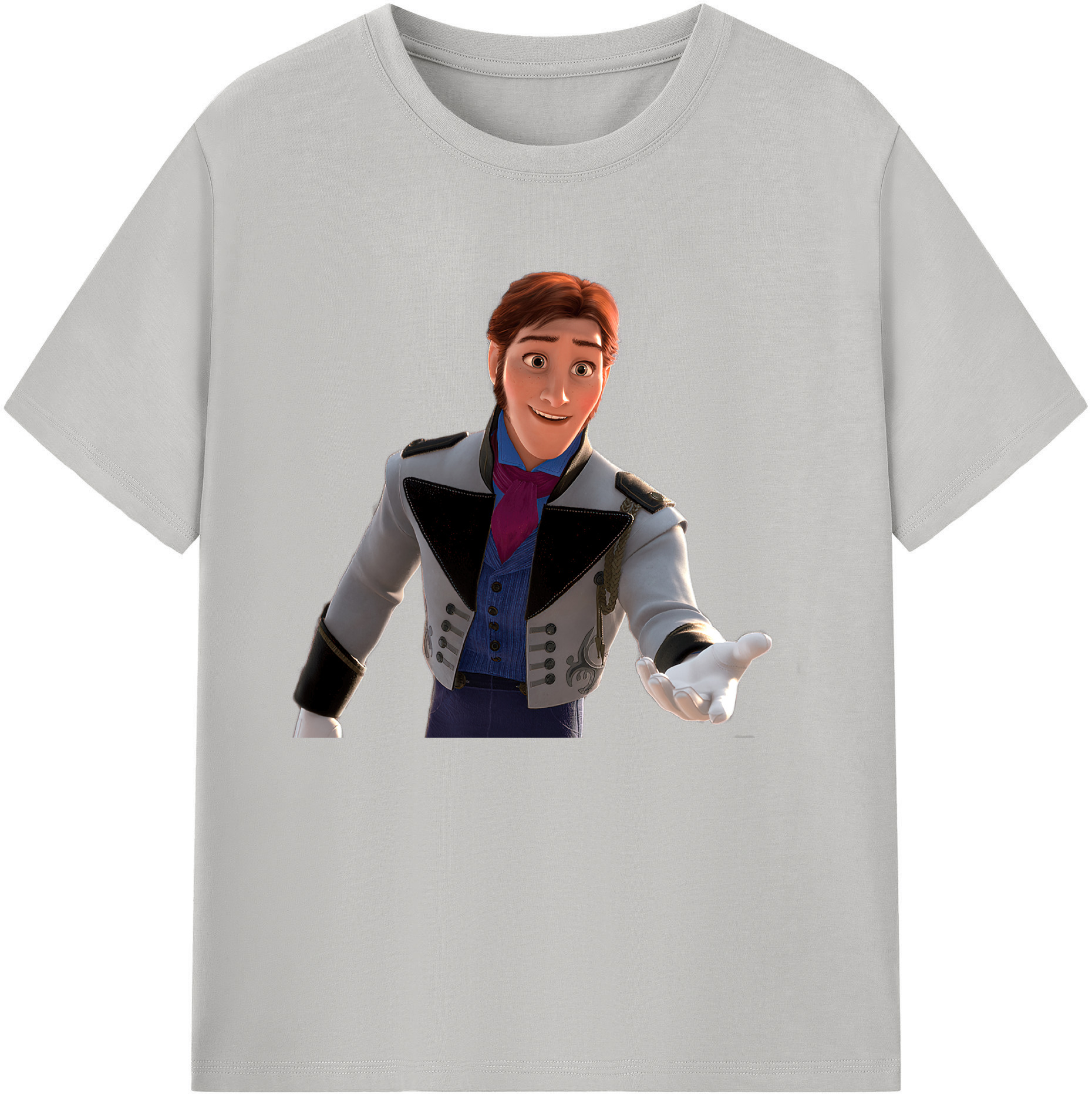 （画像用） アナと雪の女王 アンナ エルサ Frozen Anna Elsa 綿100％ メンズ半袖Tシャツ｜肌触りやわらか＆通気性