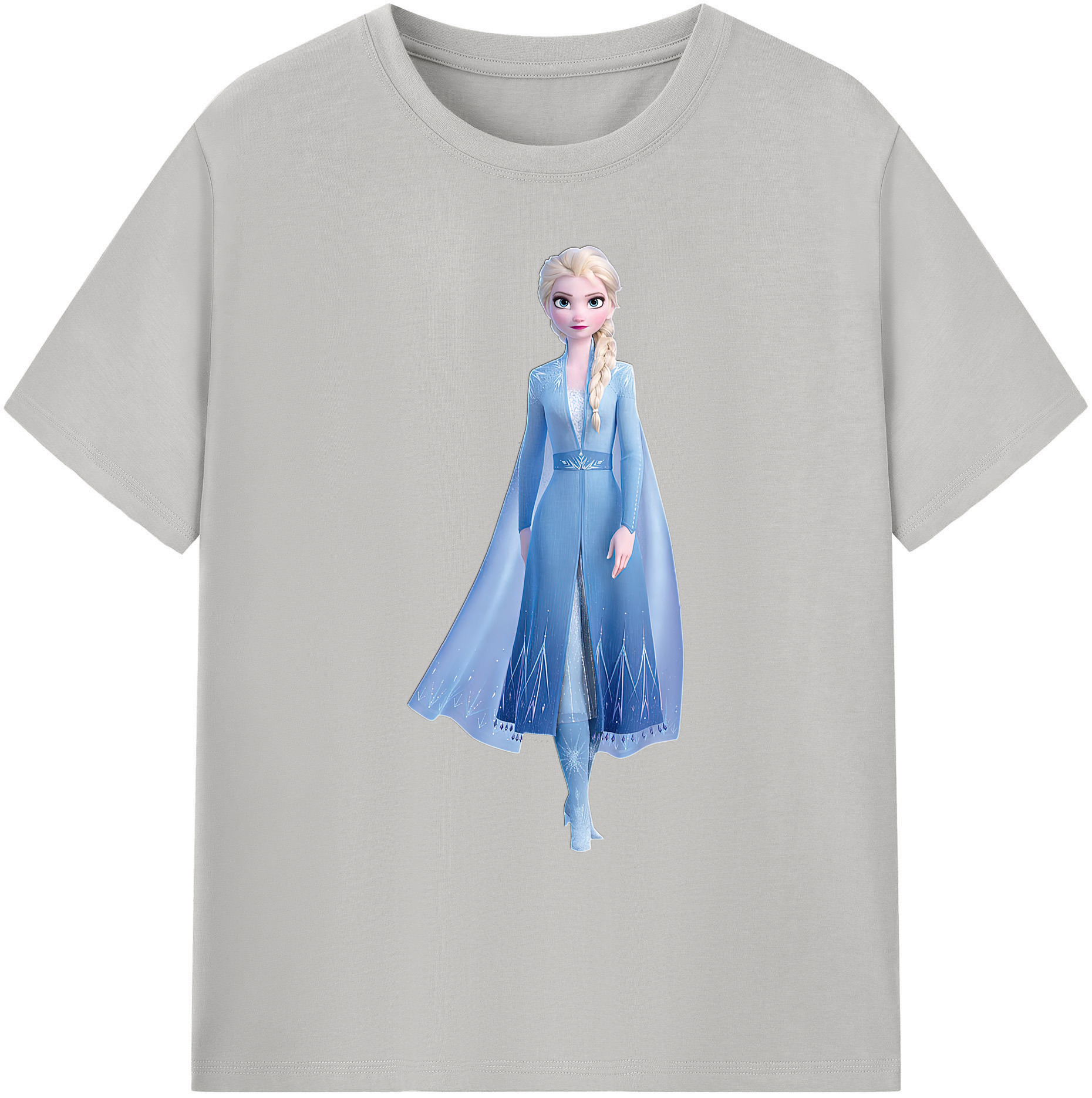 （画像用） アナと雪の女王 アンナ エルサ Frozen Anna Elsa 綿100％ メンズ半袖Tシャツ｜肌触りやわらか＆通気性