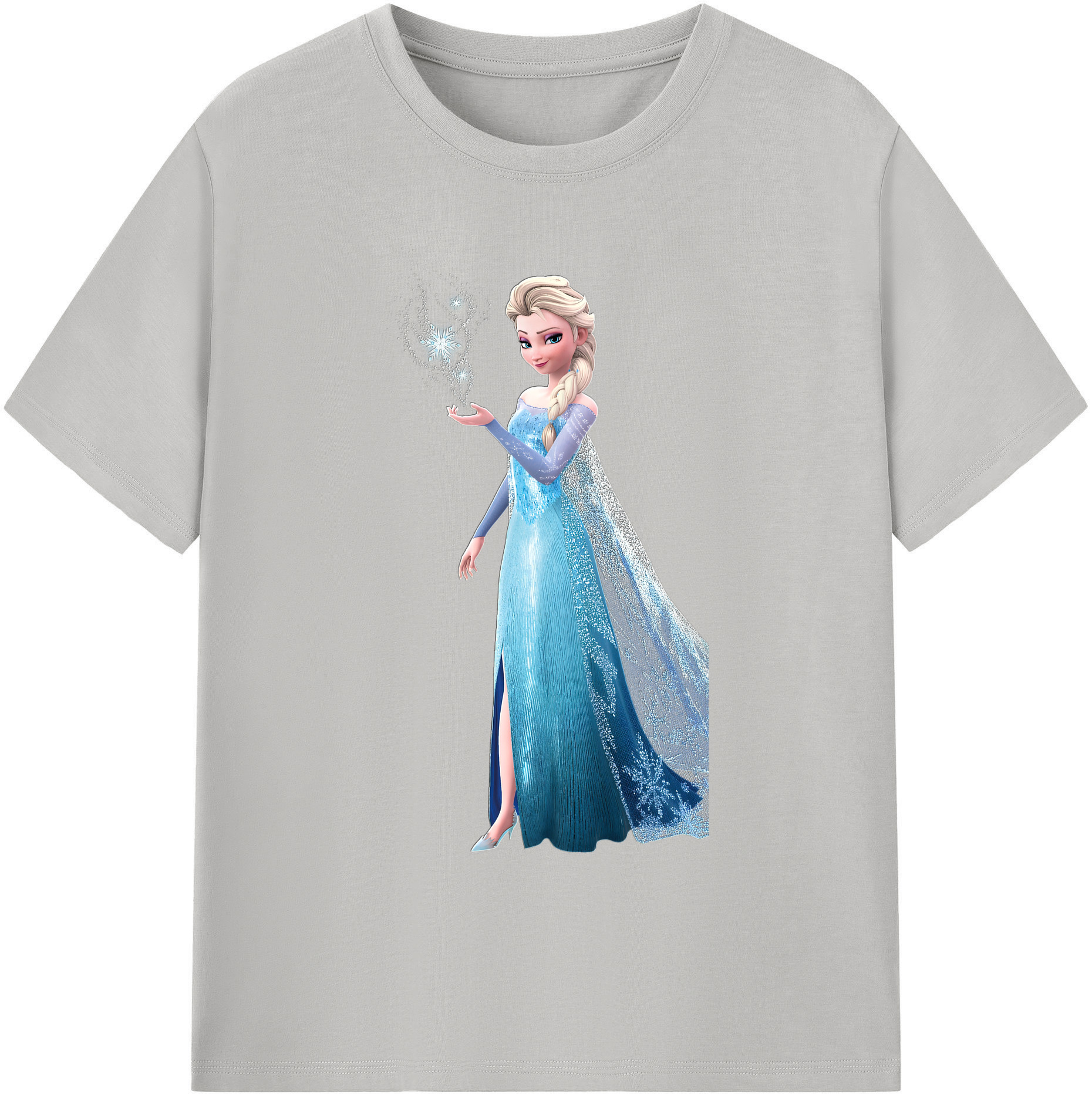 （画像用） アナと雪の女王 アンナ エルサ Frozen Anna Elsa 綿100％ メンズ半袖Tシャツ｜肌触りやわらか＆通気性