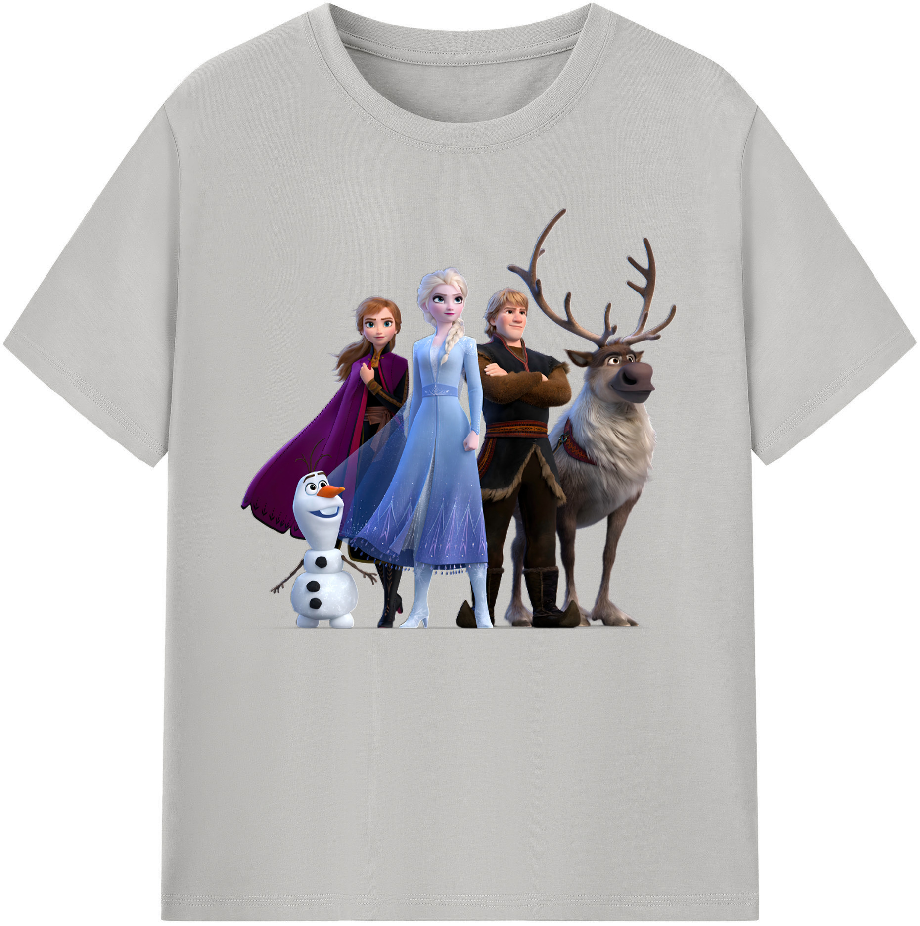 （画像用） アナと雪の女王 アンナ エルサ Frozen Anna Elsa 綿100％ メンズ半袖Tシャツ｜肌触りやわらか＆通気性