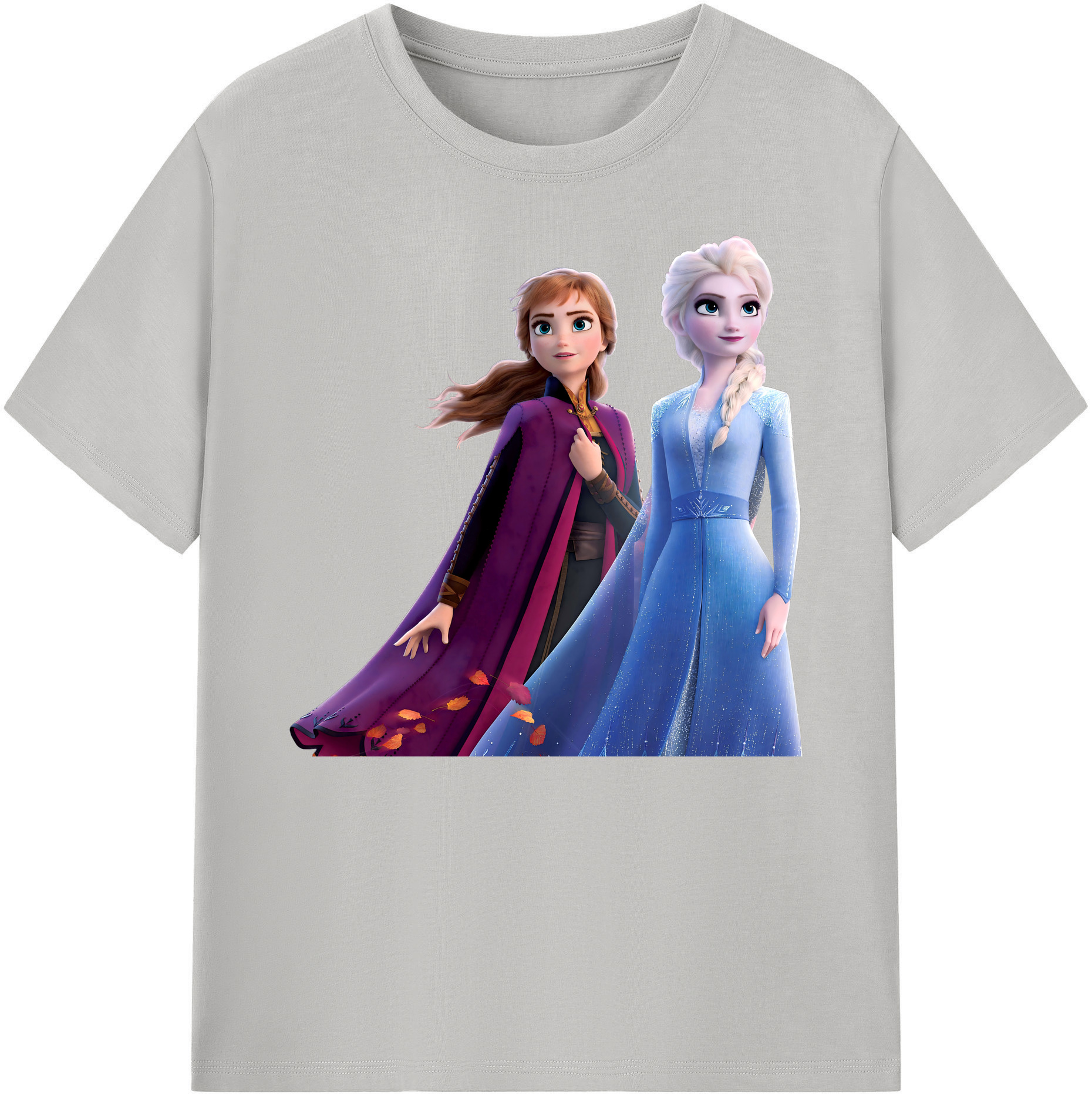 （画像用） アナと雪の女王 アンナ エルサ Frozen Anna Elsa 綿100％ メンズ半袖Tシャツ｜肌触りやわらか＆通気性