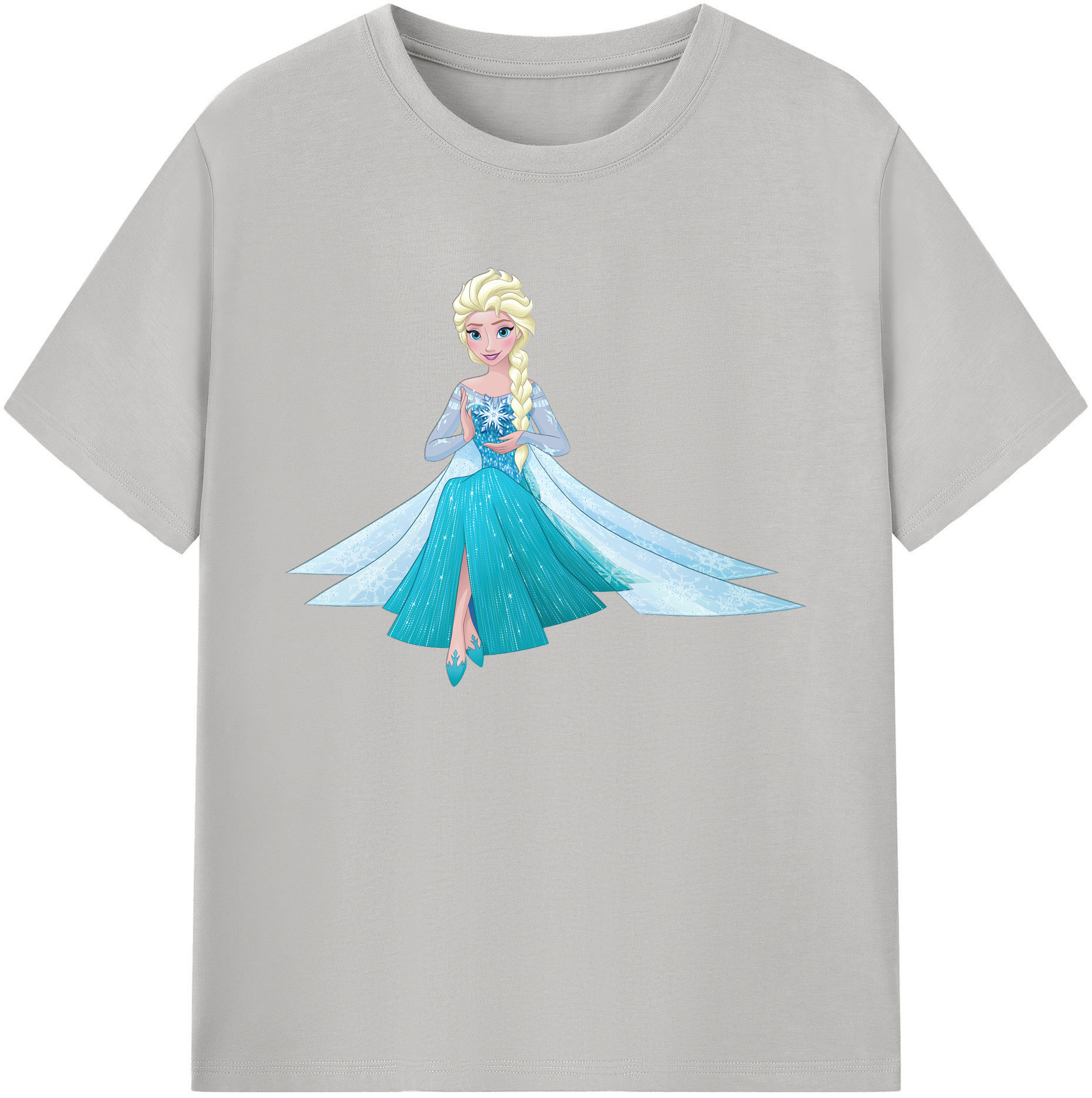 （画像用） アナと雪の女王 アンナ エルサ Frozen Anna Elsa 綿100％ メンズ半袖Tシャツ｜肌触りやわらか＆通気性