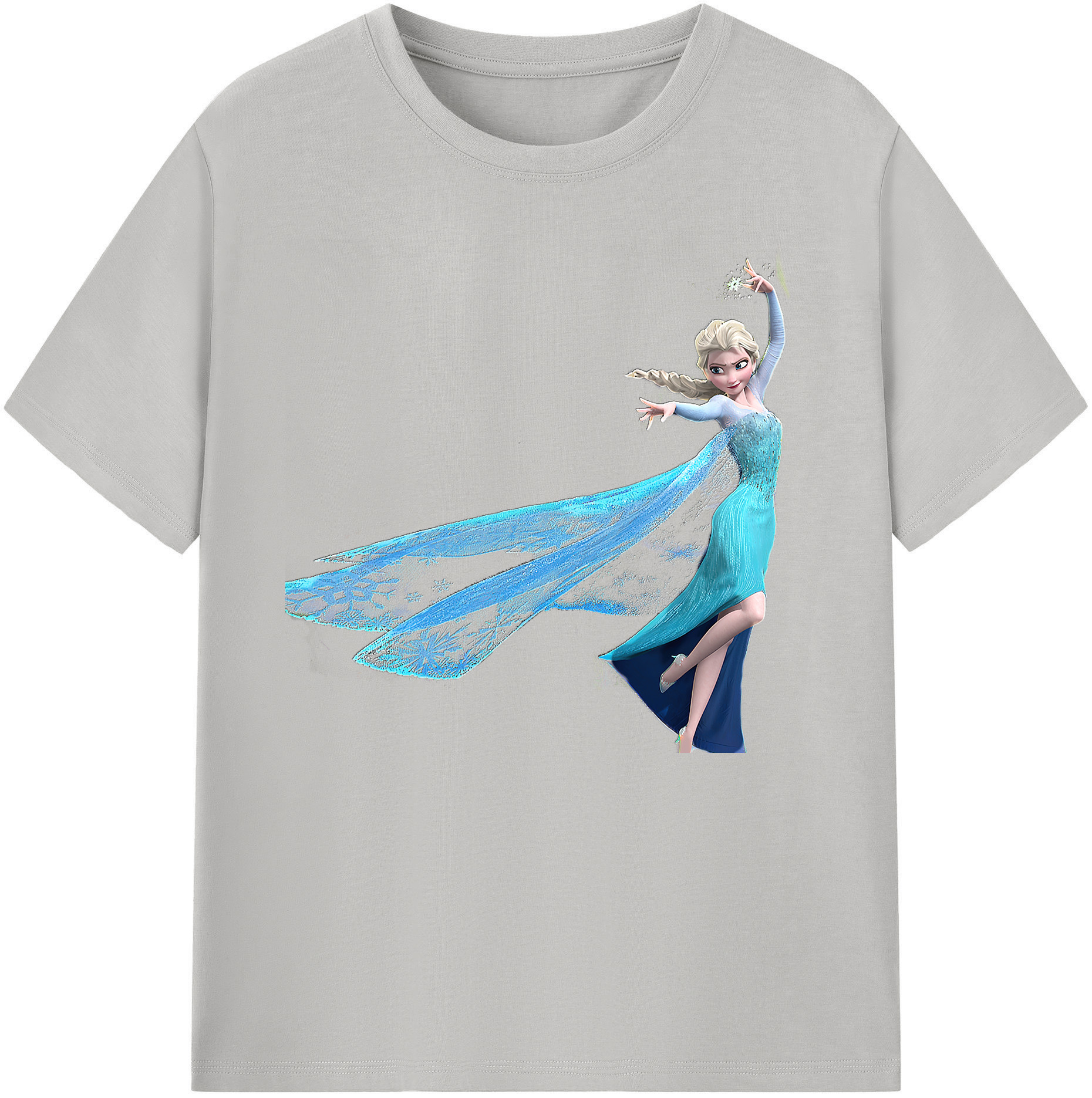 （画像用） アナと雪の女王 アンナ エルサ Frozen Anna Elsa 綿100％ メンズ半袖Tシャツ｜肌触りやわらか＆通気性