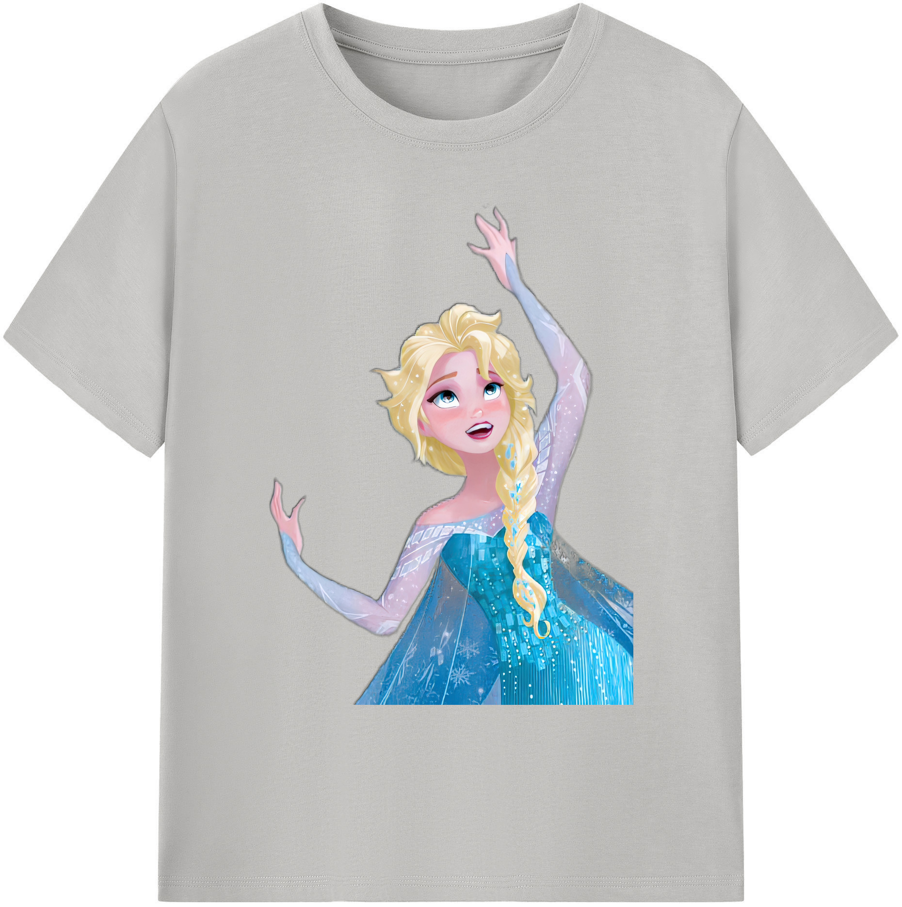 （画像用） アナと雪の女王 アンナ エルサ Frozen Anna Elsa 綿100％ メンズ半袖Tシャツ｜肌触りやわらか＆通気性
