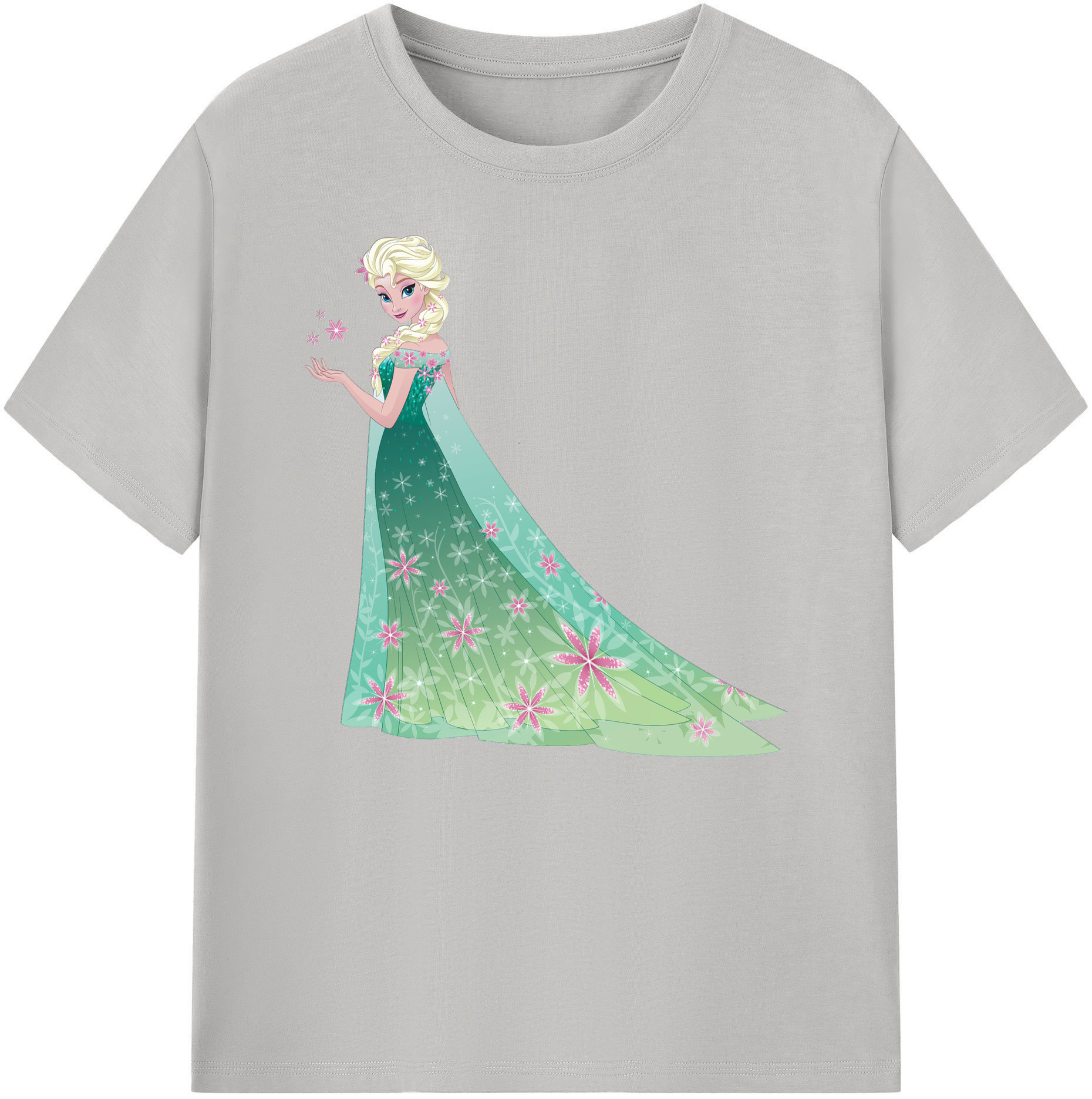（画像用） アナと雪の女王 アンナ エルサ Frozen Anna Elsa 綿100％ メンズ半袖Tシャツ｜肌触りやわらか＆通気性