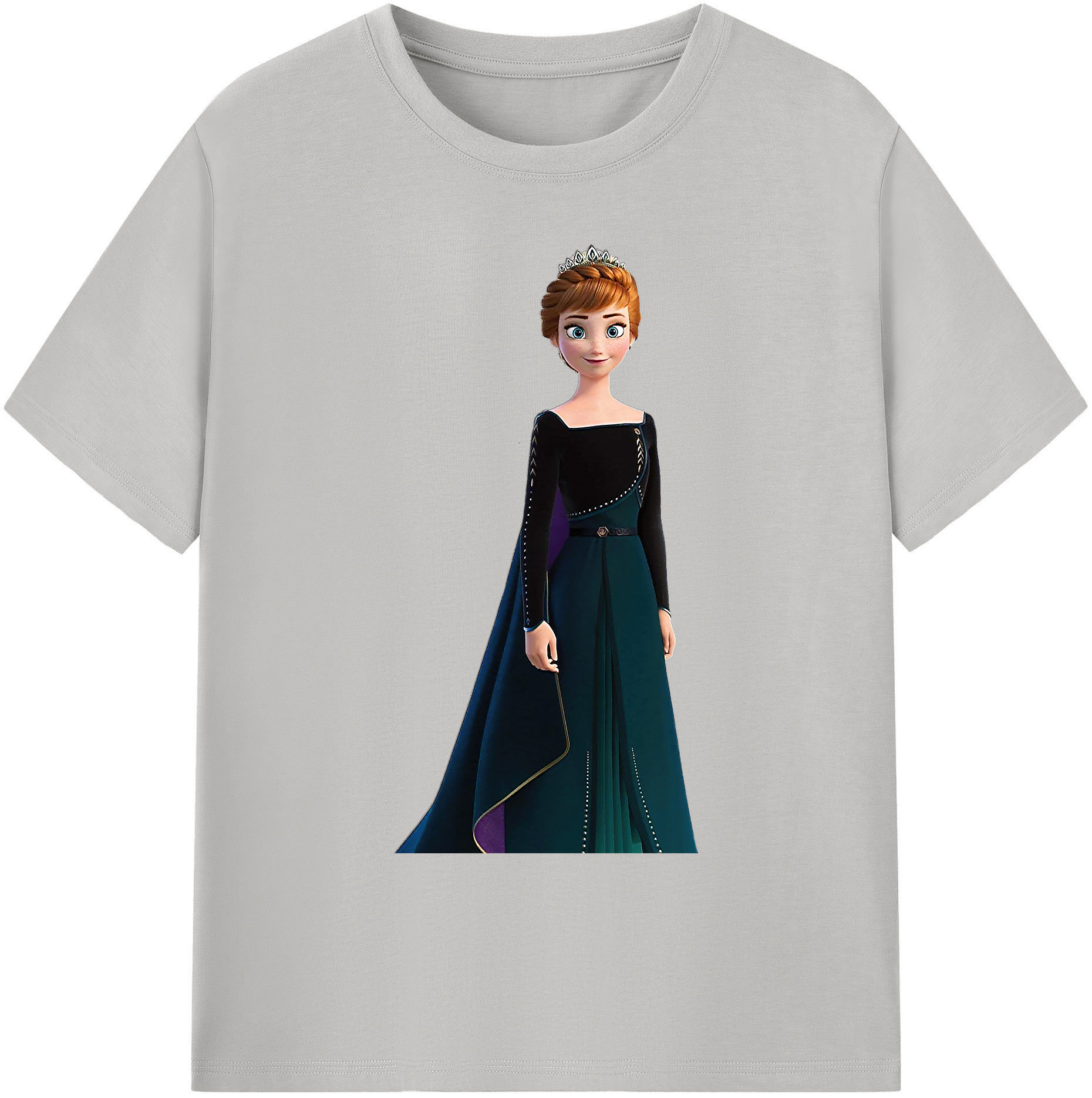 （画像用） アナと雪の女王 アンナ エルサ Frozen Anna Elsa 綿100％ メンズ半袖Tシャツ｜肌触りやわらか＆通気性