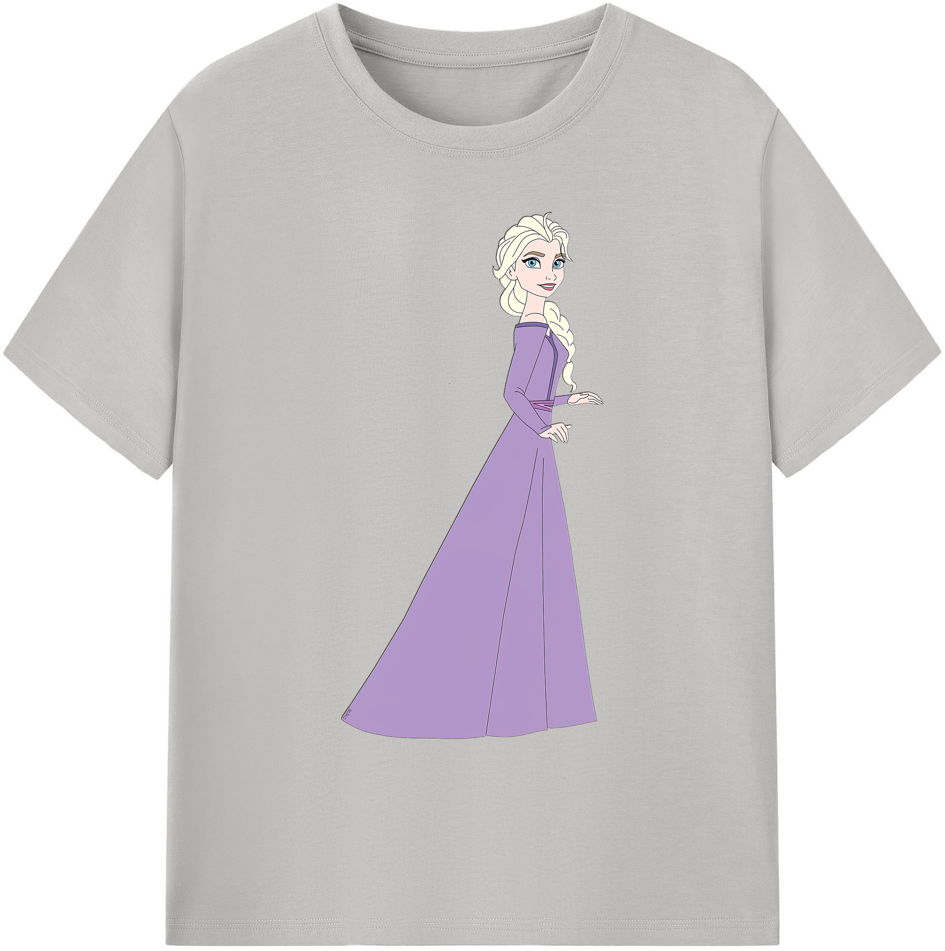 （画像用） アナと雪の女王 アンナ エルサ Frozen Anna Elsa 綿100％ メンズ半袖Tシャツ｜肌触りやわらか＆通気性
