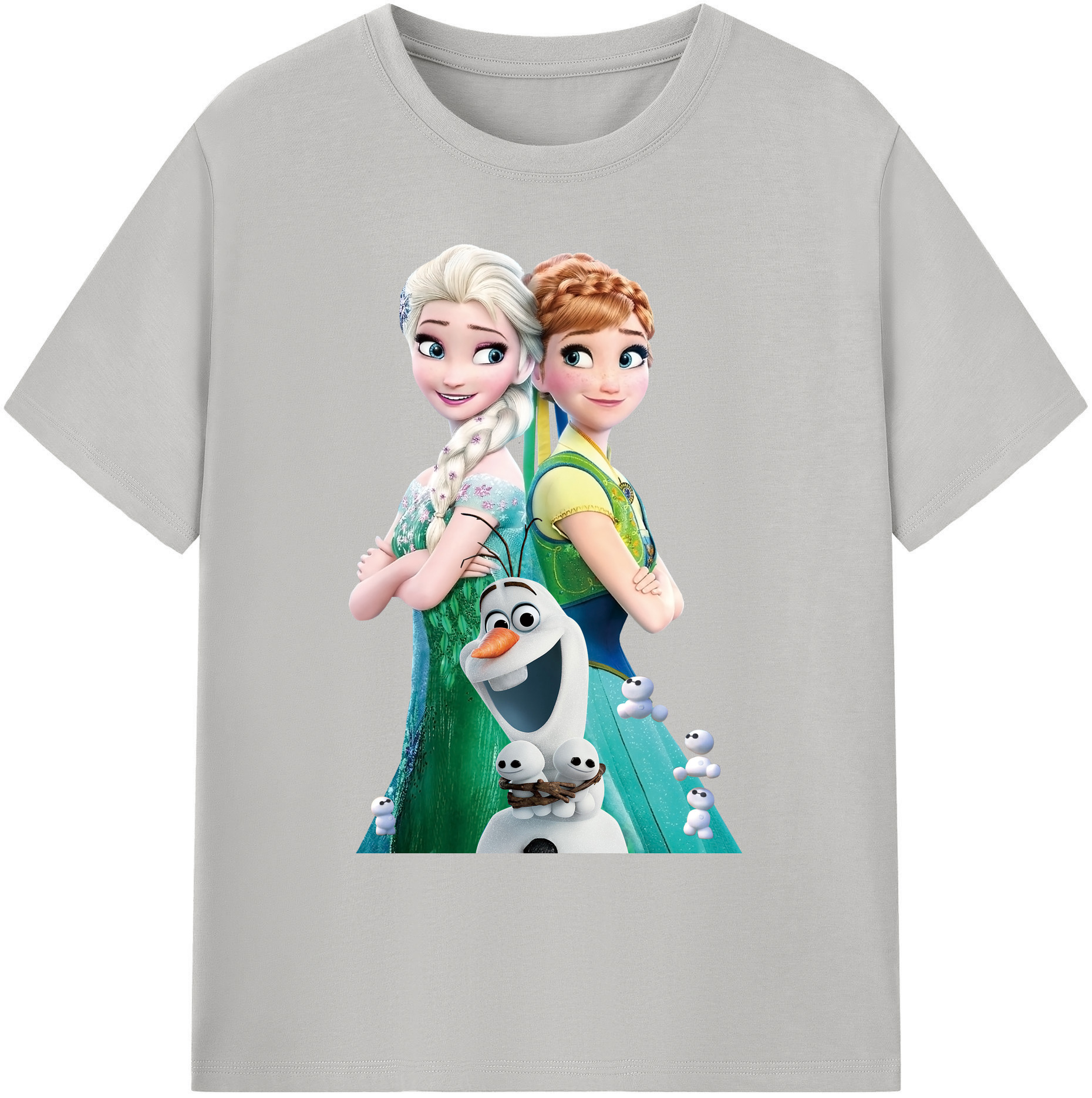 （画像用） アナと雪の女王 アンナ エルサ Frozen Anna Elsa 綿100％ メンズ半袖Tシャツ｜肌触りやわらか＆通気性