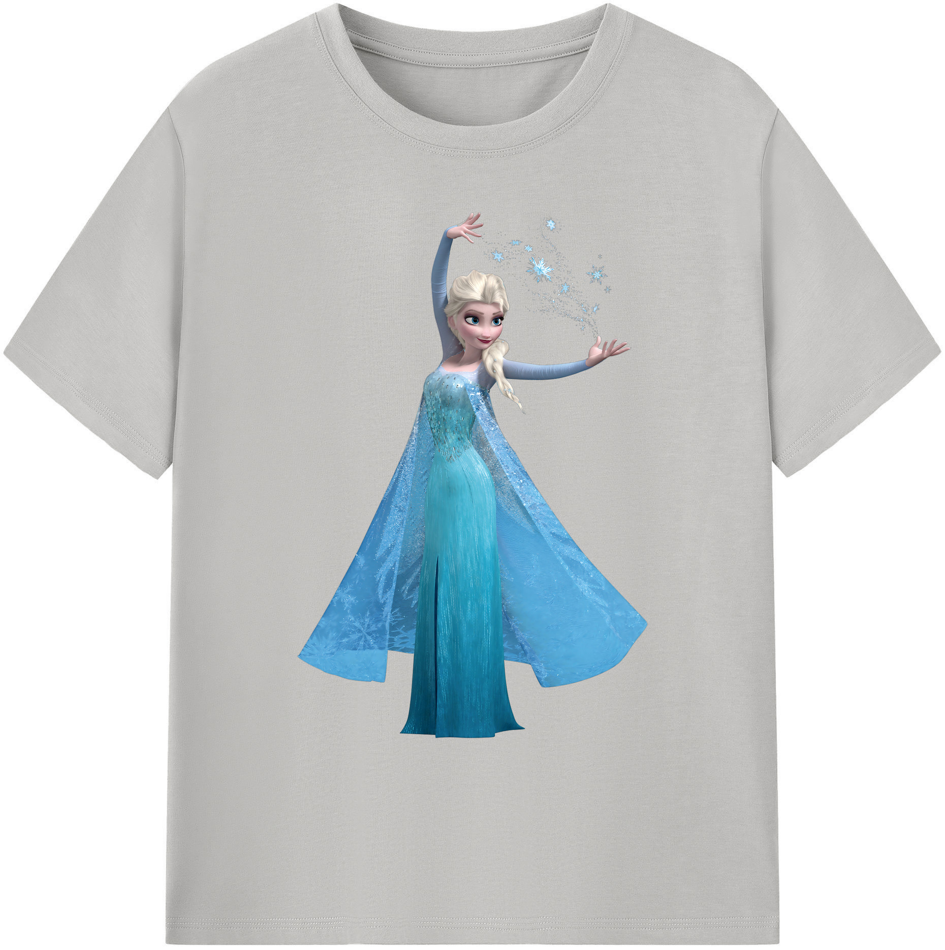 （画像用） アナと雪の女王 アンナ エルサ Frozen Anna Elsa 綿100％ メンズ半袖Tシャツ｜肌触りやわらか＆通気性