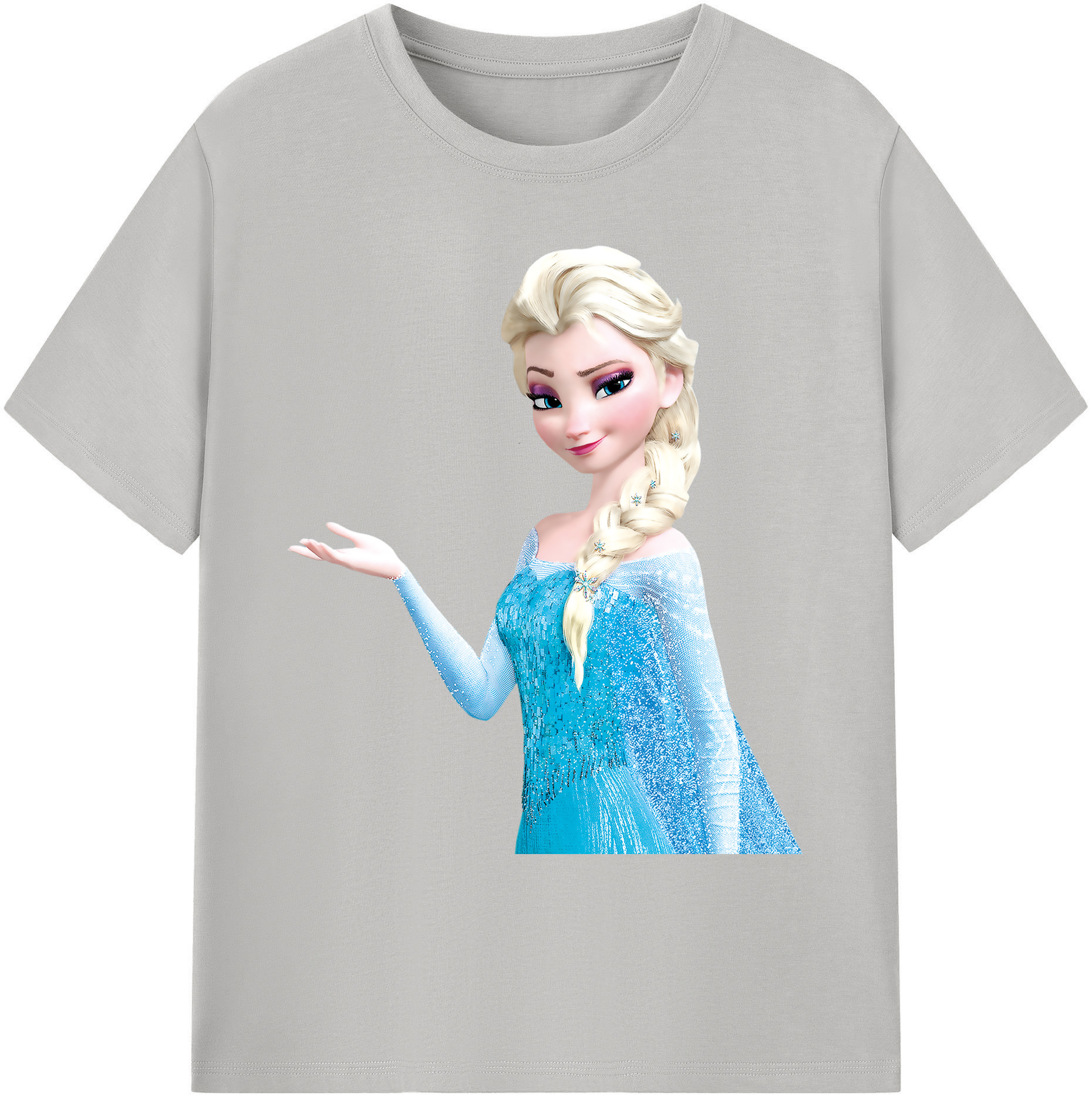 （画像用） アナと雪の女王 アンナ エルサ Frozen Anna Elsa 綿100％ メンズ半袖Tシャツ｜肌触りやわらか＆通気性