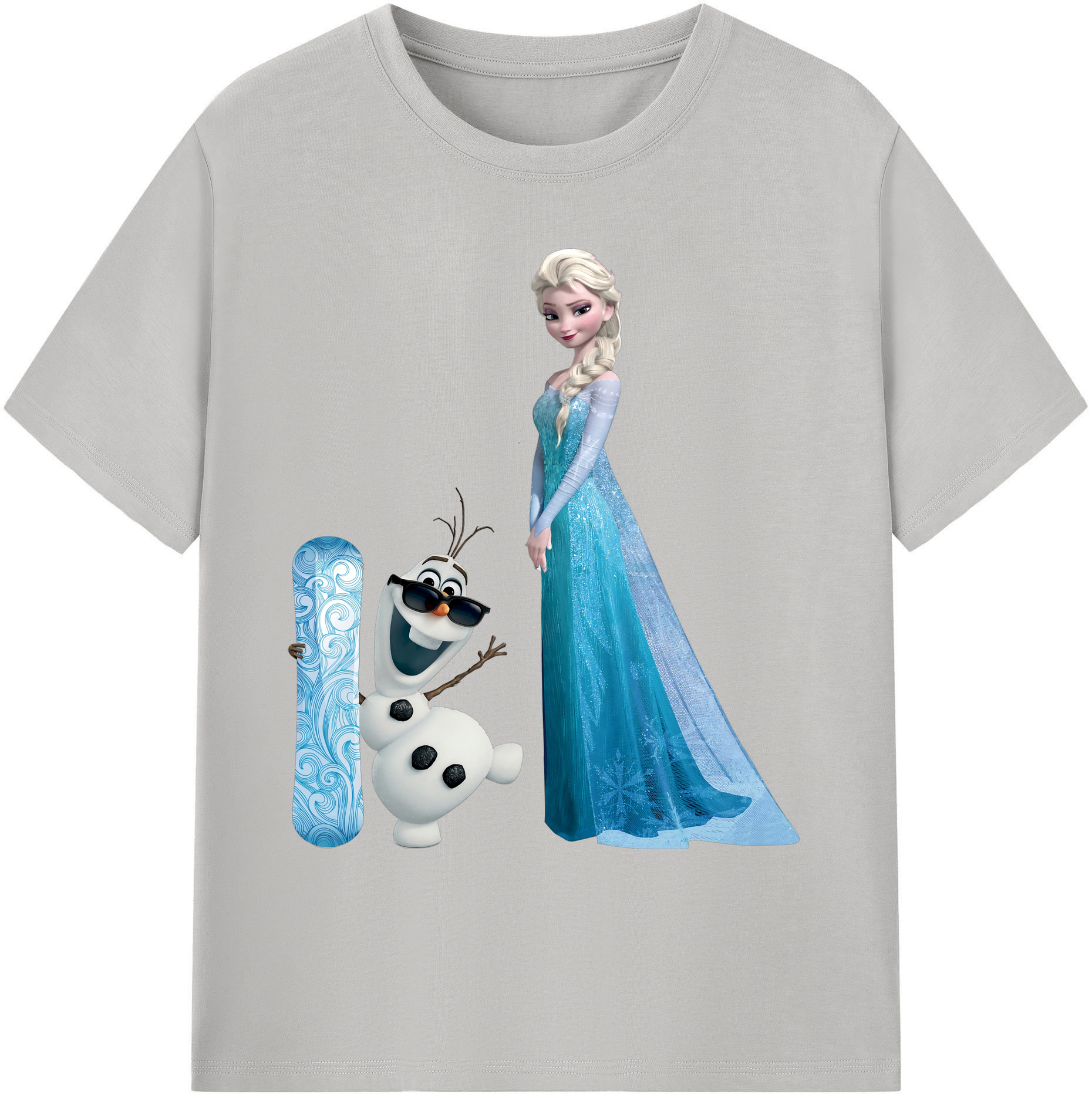 （画像用） アナと雪の女王 アンナ エルサ Frozen Anna Elsa 綿100％ メンズ半袖Tシャツ｜肌触りやわらか＆通気性
