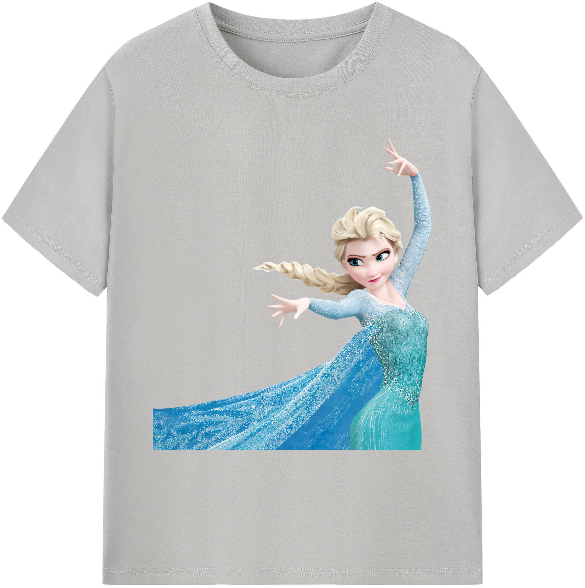 （画像用） アナと雪の女王 アンナ エルサ Frozen Anna Elsa 綿100％ メンズ半袖Tシャツ｜肌触りやわらか＆通気性