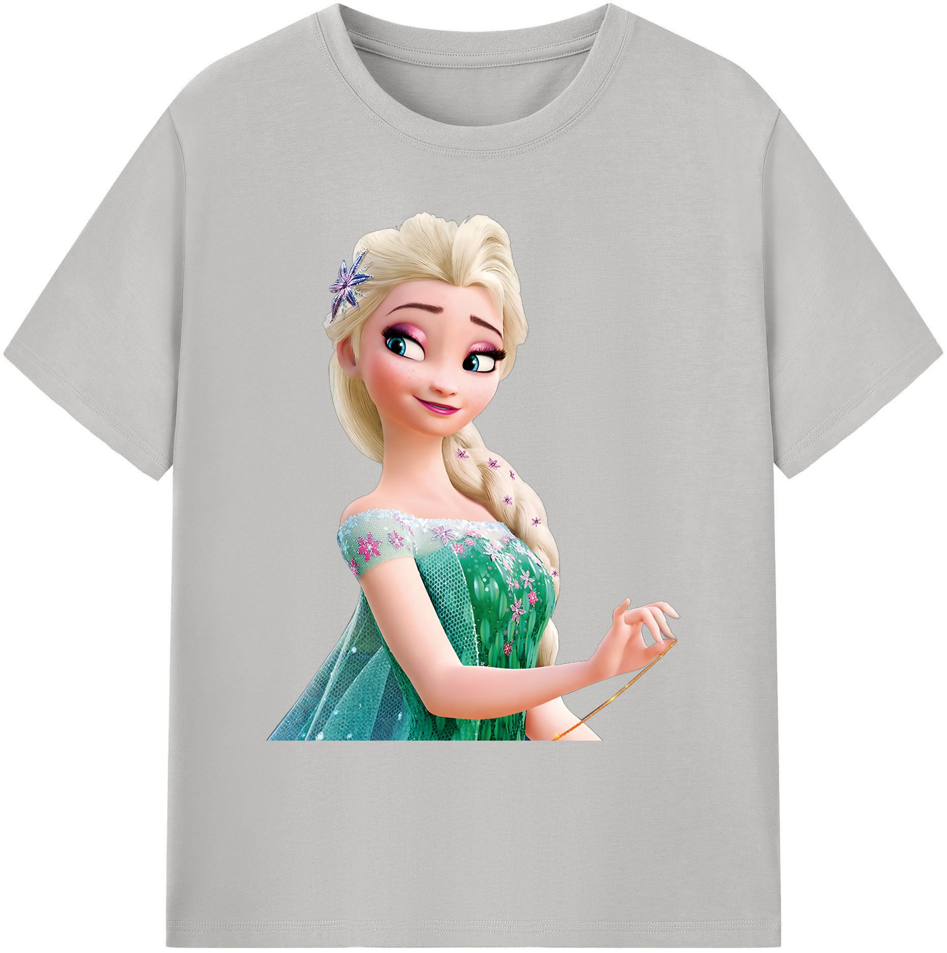 （画像用） アナと雪の女王 アンナ エルサ Frozen Anna Elsa 綿100％ メンズ半袖Tシャツ｜肌触りやわらか＆通気性