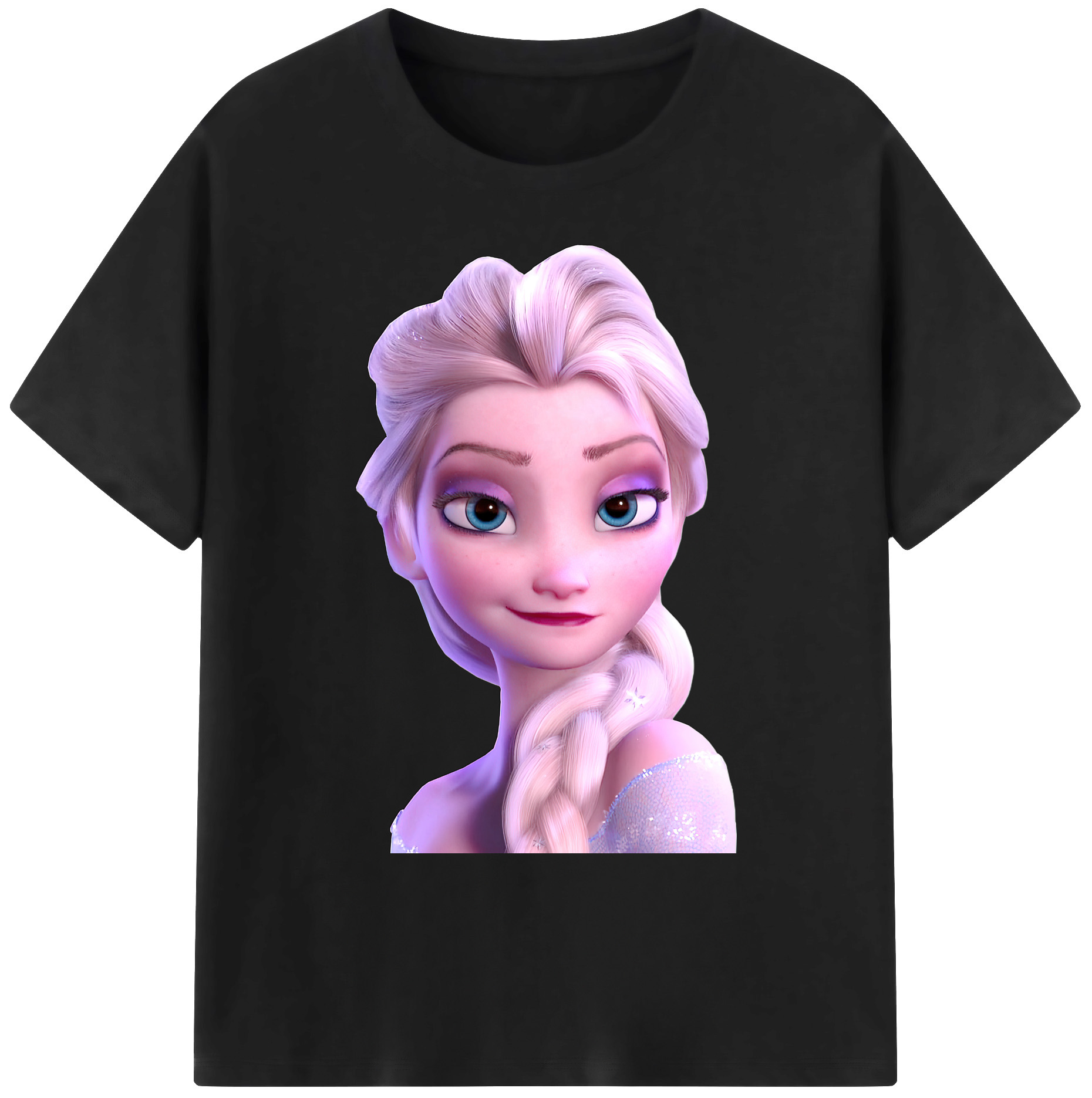 （画像用） アナと雪の女王 アンナ エルサ Frozen Anna Elsa 綿100％ メンズ半袖Tシャツ｜肌触りやわらか＆通気性