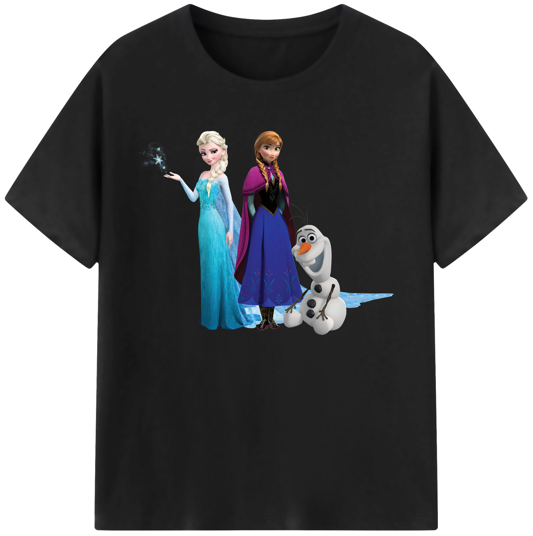 （画像用） アナと雪の女王 アンナ エルサ Frozen Anna Elsa 綿100％ メンズ半袖Tシャツ｜肌触りやわらか＆通気性