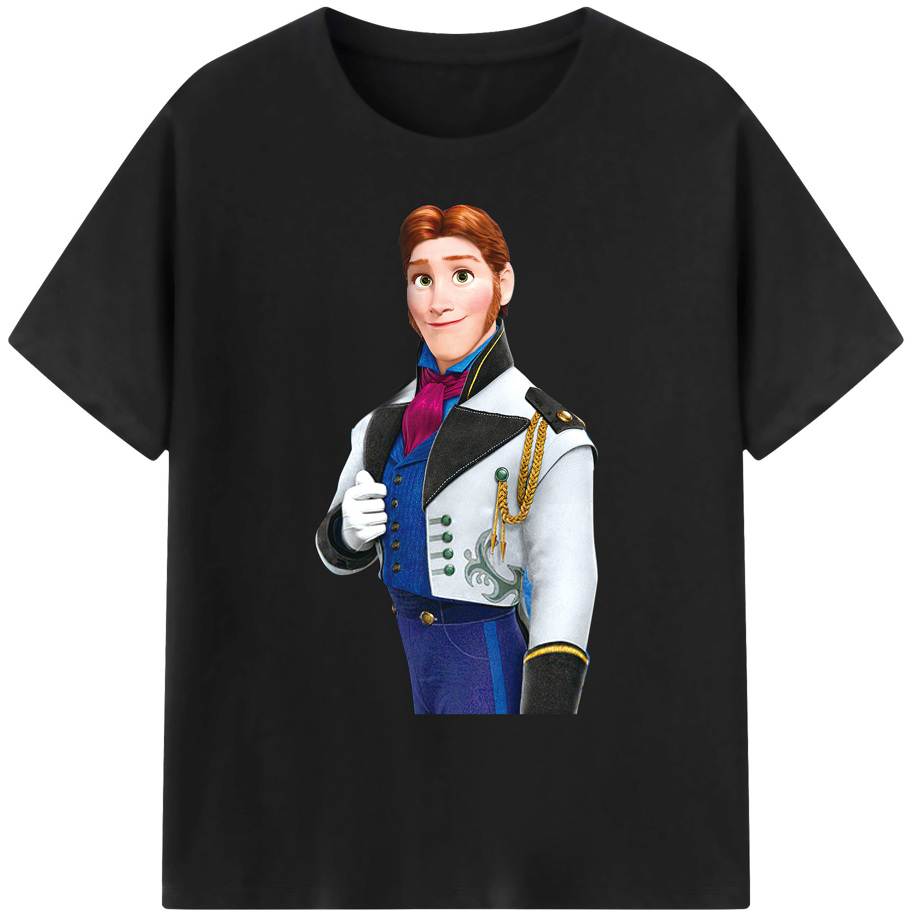 （画像用） アナと雪の女王 アンナ エルサ Frozen Anna Elsa 綿100％ メンズ半袖Tシャツ｜肌触りやわらか＆通気性