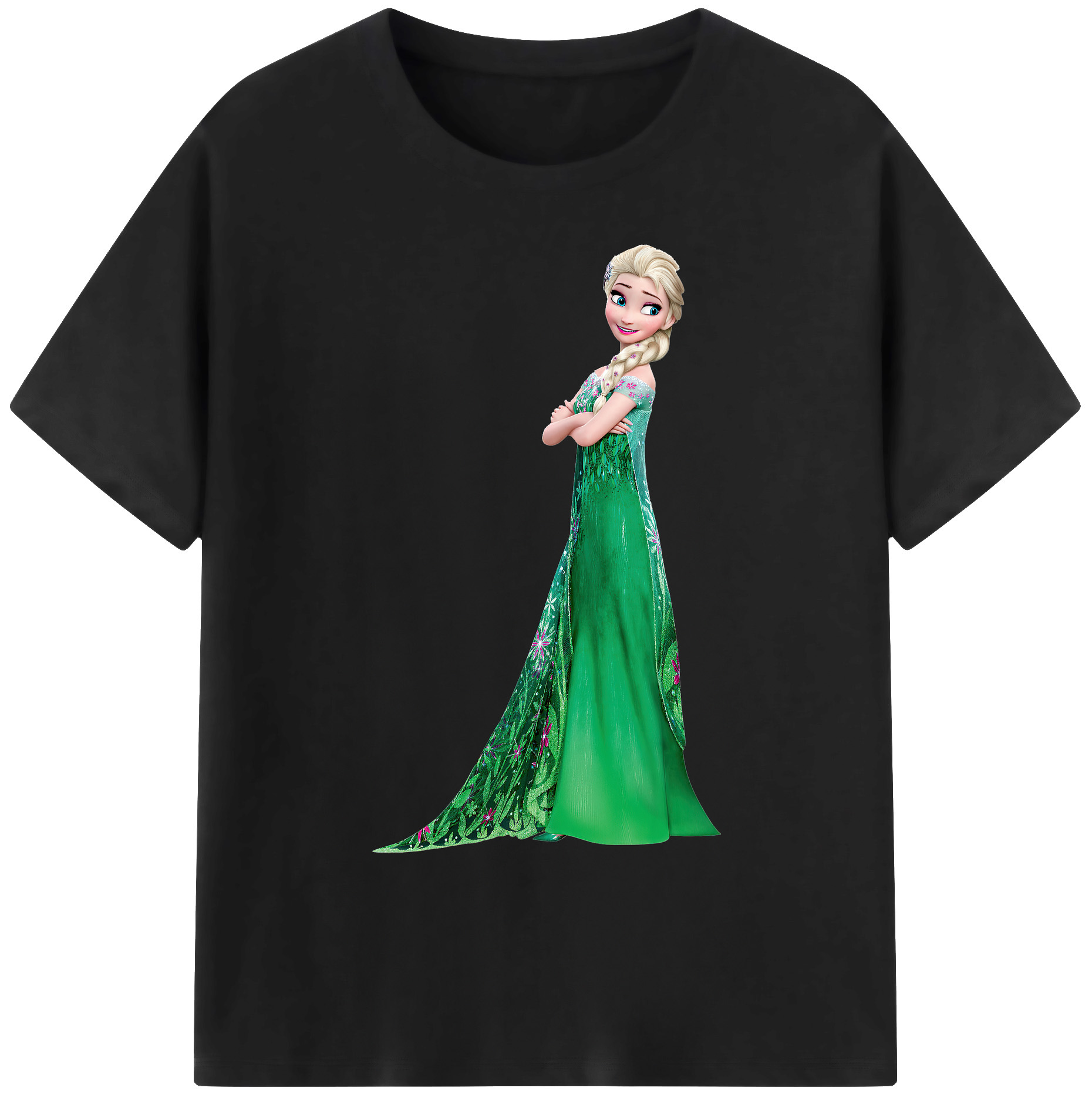 （画像用） アナと雪の女王 アンナ エルサ Frozen Anna Elsa 綿100％ メンズ半袖Tシャツ｜肌触りやわらか＆通気性